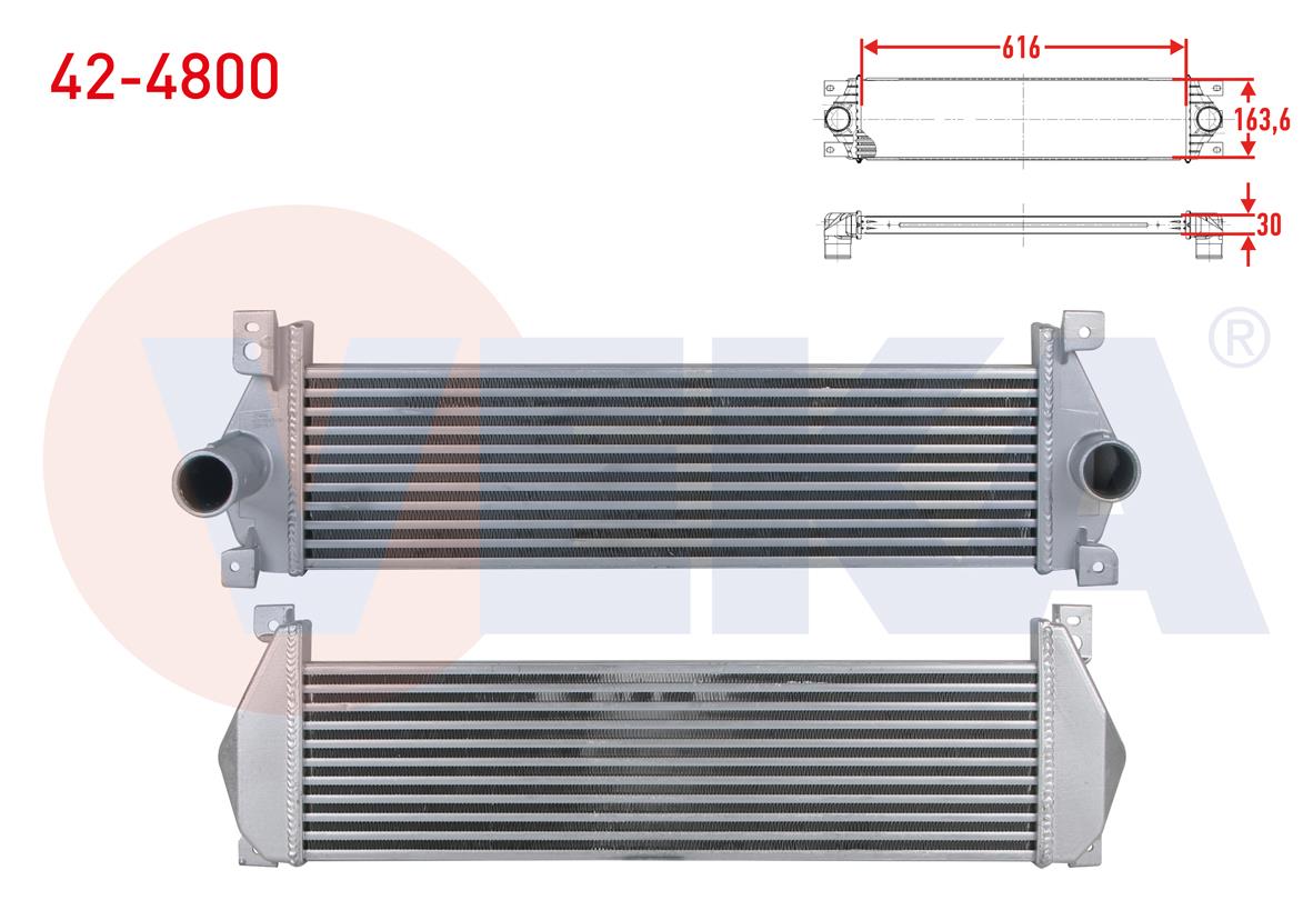 TURBO RADYATORU (INTERCOOLER) SSANGYONG ACTYON I 2.0 XDI 4X4 2005-2012/ ACTYON SPORTS I 2.0 XDI 4X4 2007-/ ACTYON SPORTS II 2.0 XDI 4X4 2012-/ KYRON 2