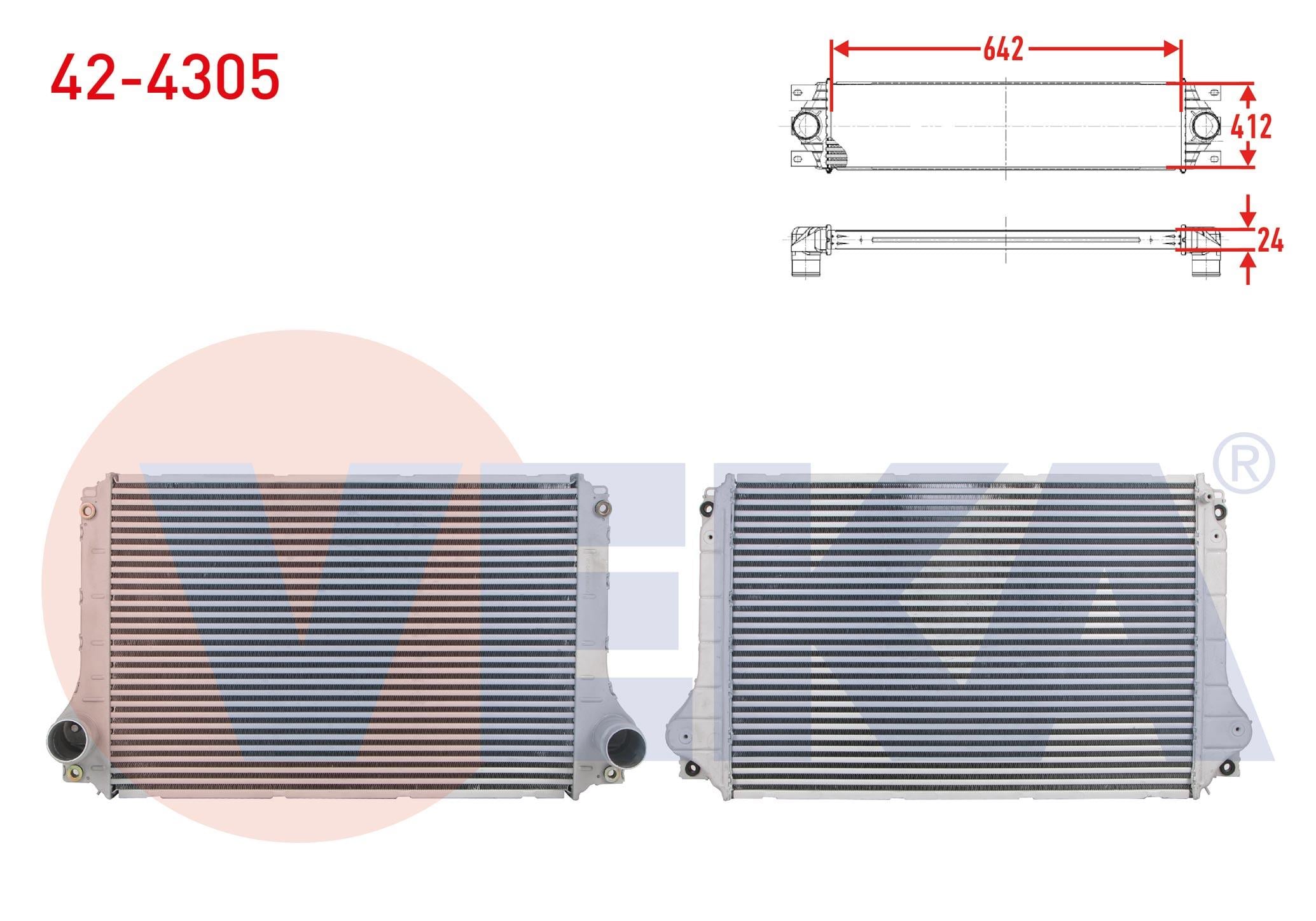 TURBO RADYATORU (INTERCOOLER) TOYOTA AVENSIS (T25) 2.0 D-4D 2003-2008