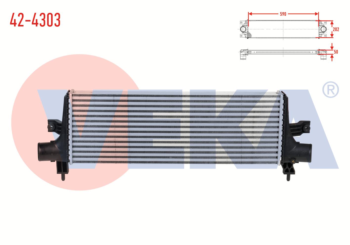TURBO RADYATORU (INTERCOOLER) TOYOTA HI-LUX VIII REVO PICK UP (GUN1_,GUN13_) 2.4 D 2015-