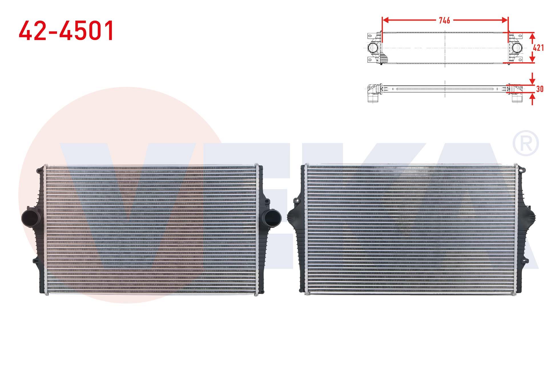 TURBO RADYATORU (INTERCOOLER) VOLVO S60 I 2.0 T - 2.4 D5 - 2.4 T5 2000-2010/ S80 I 2.0 T - 2.4 D5 - 2.8 T6 1998-2006/ V70 II 2.4 D5 2000-2007/ XC70 I 2.4 D5 4X4 1997-2007