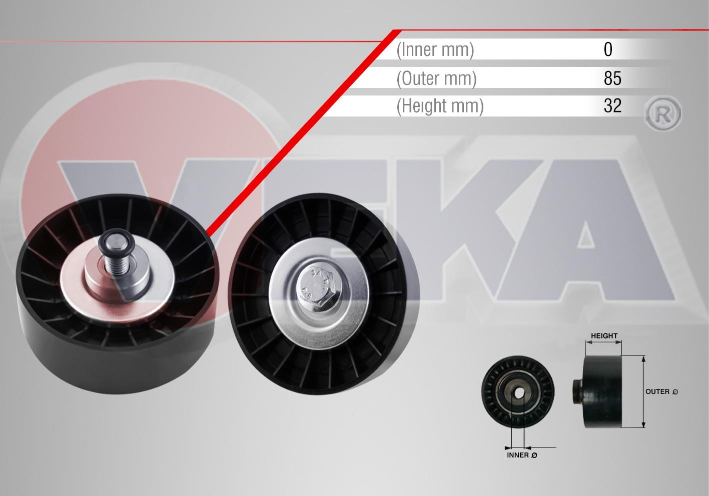 V  KAYISI GERGI RULMANI PLASTIK 85X32 CHRYSLER VOYAGER III 2.5 TD 1995-2001 / JEEP GRAND CHEROKEE I 2.5 TD 1991-1999