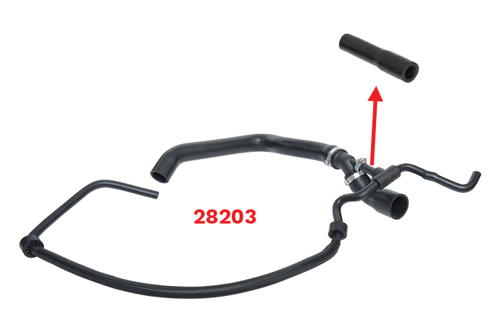 28203 RADYATÖR ÜST HORTUMDA KULLANILAN VW LT35=VOLT 2.5 TDI  2D0122101D