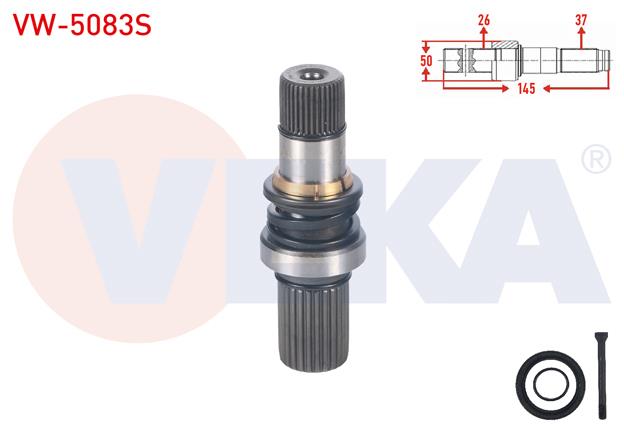 AKS KAFASI SAG ON IC FREZE EK MILI 26X37X50 UZUNLUK 145 mm VW TRANSPORTER T6 2.0 TDI 102PS / 114 PS 5 ILERI 2009-