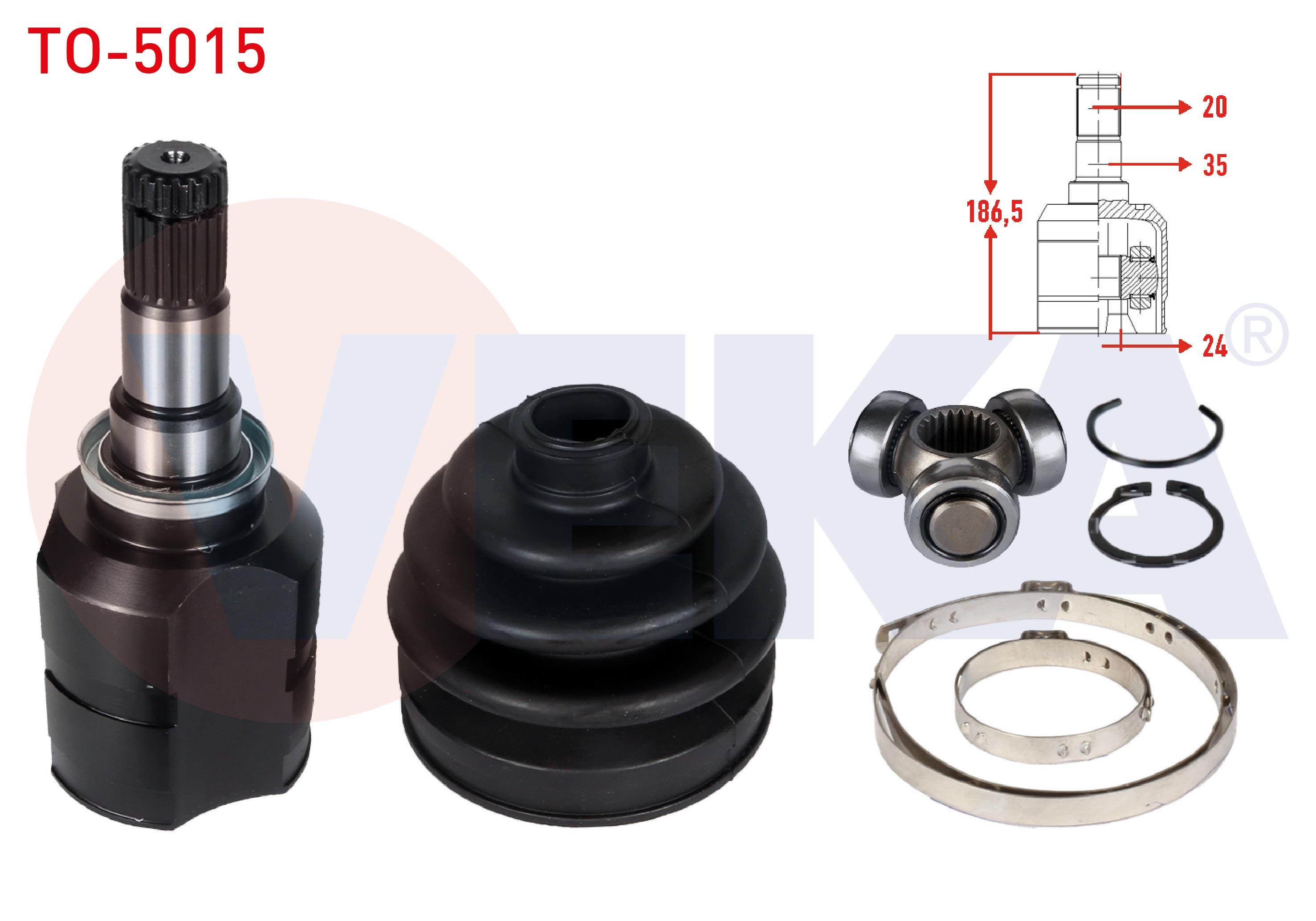 AKS KAFASI SAG ON IC TOYOTA COROLLA 1.4 D-4D 20X24X35 UZUNLUK 186,50mm 2012-