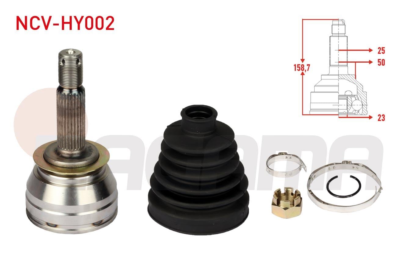 AKS KAFASI SOL ON DIS 25X23X50 UZUNLUK 159mm HYUNDAI ACCENT ERA 1.5 CRDI 2006-2012/ HYUNDAI GETZ (TB) 1.5 CRDI 2002-2008