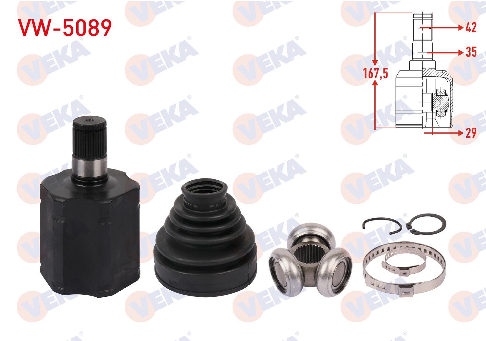 AKS KAFASI SOL ON IC 42X29X35 UZUNLUK 167,5mm VOLKSWAGEN CRAFTER 2.0 TDI A-T M-T 2016- / MAN TGE 2.0 TDI A-T M-T 2016-