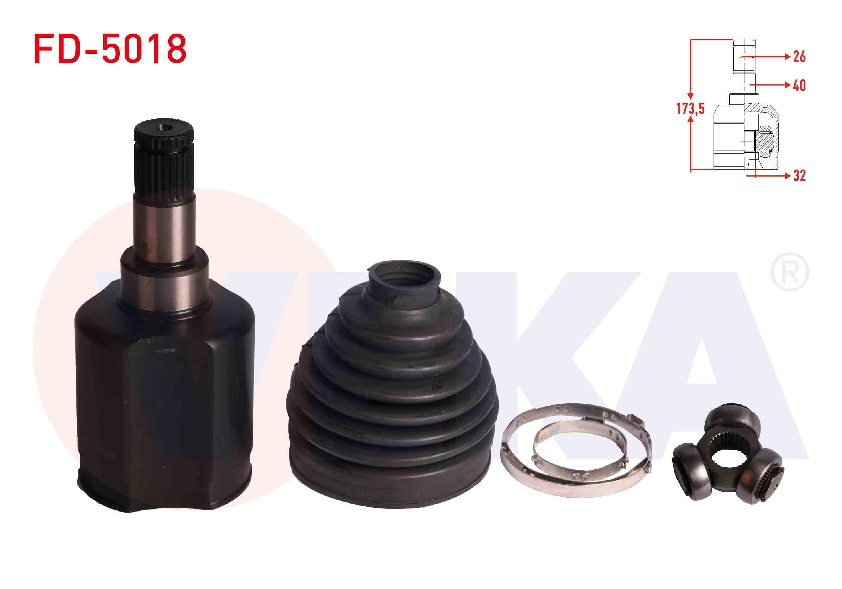 AKS KAFASI SOL ON IC FORD FOCUS 1.6 TDCI A-T 26X32X40 UZUNLUK 173,5 mm 2015-