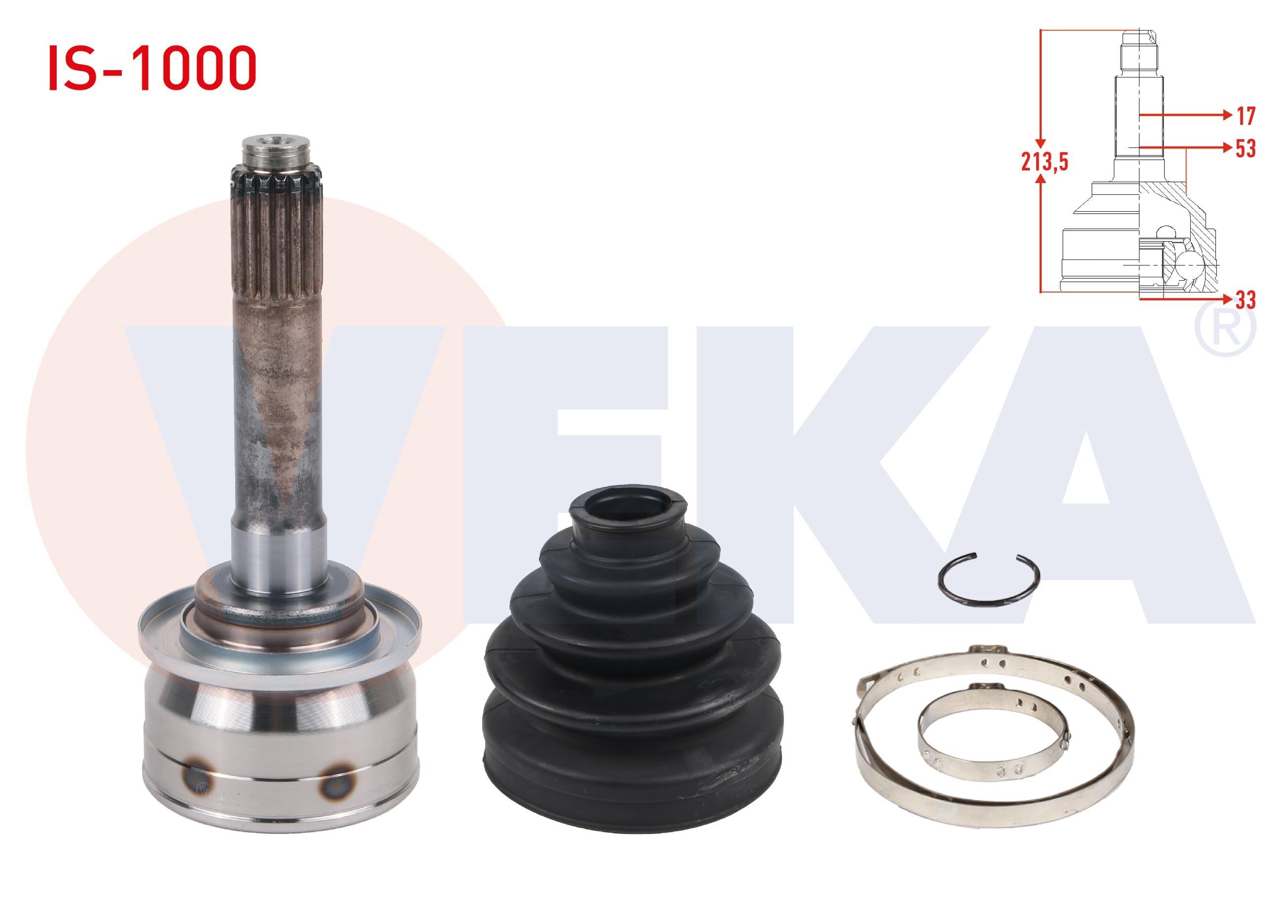 AKS KAFASI SOL-SAG ON DIS 17X33X53 UZUNLUK 213,5mm ISUZU D-MAX (8DH) 2.5 D 4X4 2002-2012