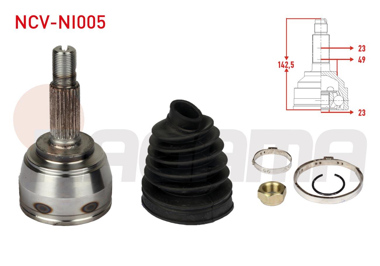 AKS KAFASI SOL-SAG ON DIS 23X23X49 UZUNLUK 142,5mm NISSAN MICRA (K12) 1.5 DCI M-T 2003-2010/ NOTE (E11) 1.5 DCI M-T 2006-2013