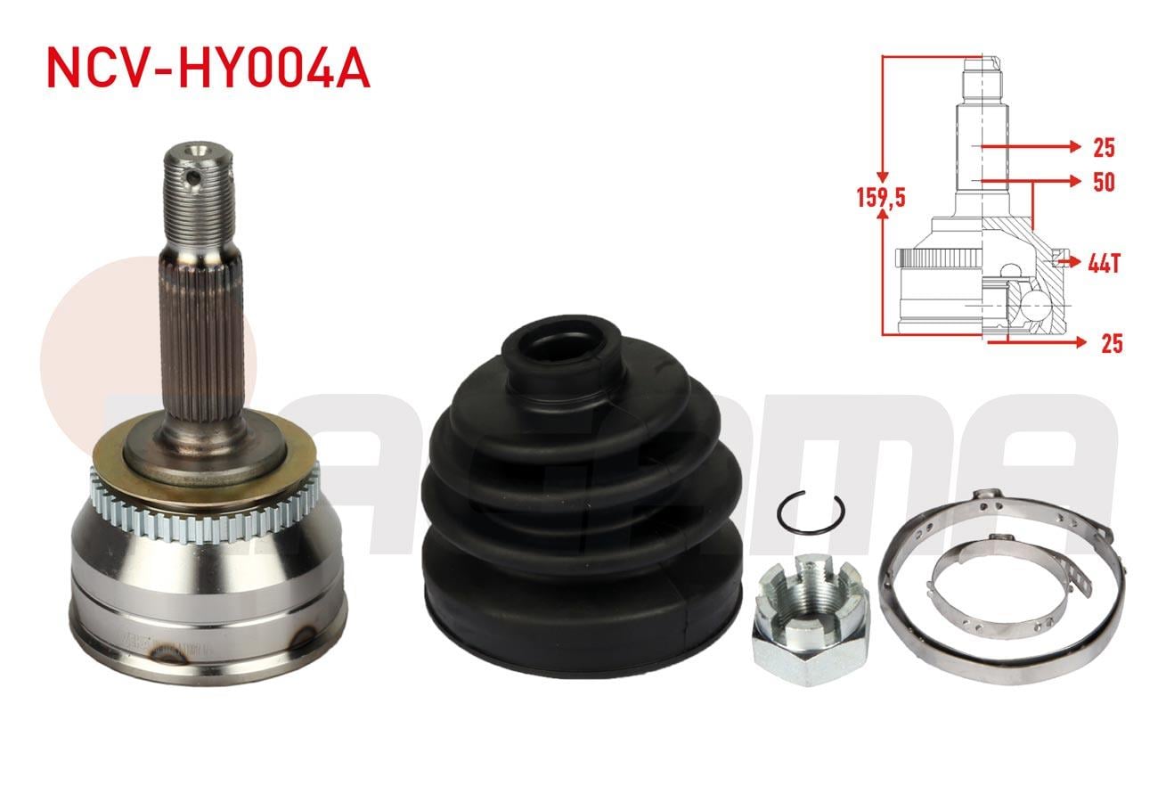 AKS KAFASI SOL-SAG ON DIS 25X25X50 ABSLI 44 DIS UZUNLUK 160mm HYUNDAI MATRIX (FC) 1.5 CRDI 2001-2010/ ELANTRA 1.6i - 1.8i - 2.0 2001-2007/ COUPE (GK) 1.6i 16v 2002-