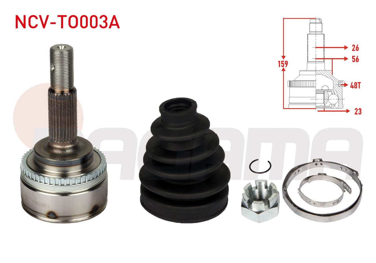 AKS KAFASI SOL-SAG ON DIS 26X23X56 ABSLI 48 DIS UZUNLUK 160mm TOYOTA COROLLA (_E12_) 1.4 VVT-I - 1.6 VVT-I 2002-2007/ AVENSIS (T22) 1.6i - 2.0i - 2.0 D-4D 1997-2003