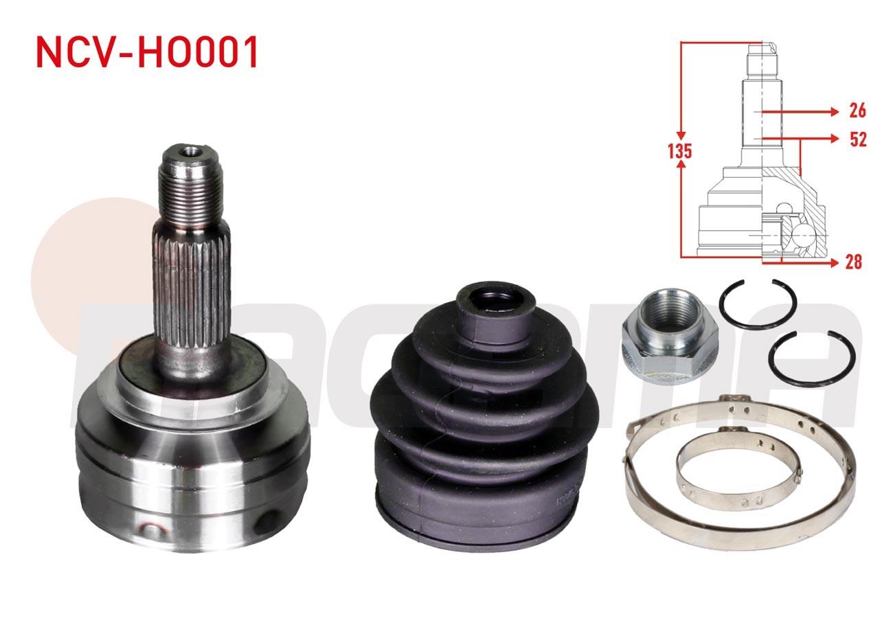AKS KAFASI SOL-SAG ON DIS 26X28X52 UZUNLUK 135mm HONDA JAZZ II (GD) 1.2i - 1.3i - 1.4i 2002-2008