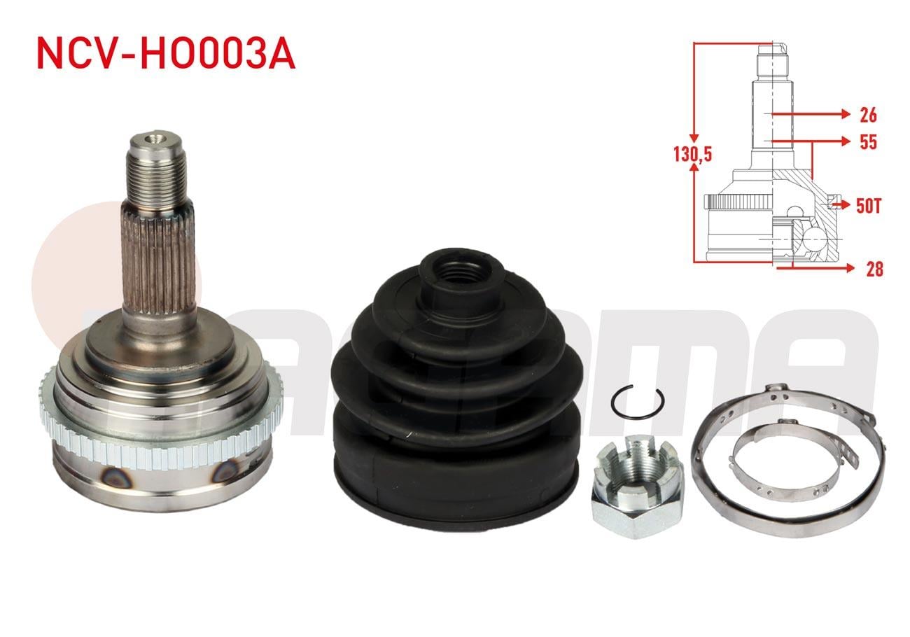 AKS KAFASI SOL-SAG ON DIS 26X28X55 ABSLI 50 DIS UZUNLUK 129,4mm HONDA CIVIC VI 1.4i - 1.6i 1995-2001