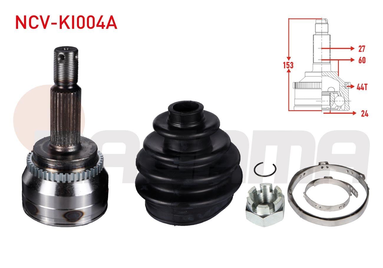 AKS KAFASI SOL-SAG ON DIS 27X24X60 ABSLI 44 DIS UZUNLUK 152,7mm KIA CERATO (LD) 1.5 - 1.6 CRDI 2004-2012/ KIA CARENS II 2.0 CRDI A-T 2002-2006/ CARENS III 2.0 CRDI A-T 2006-