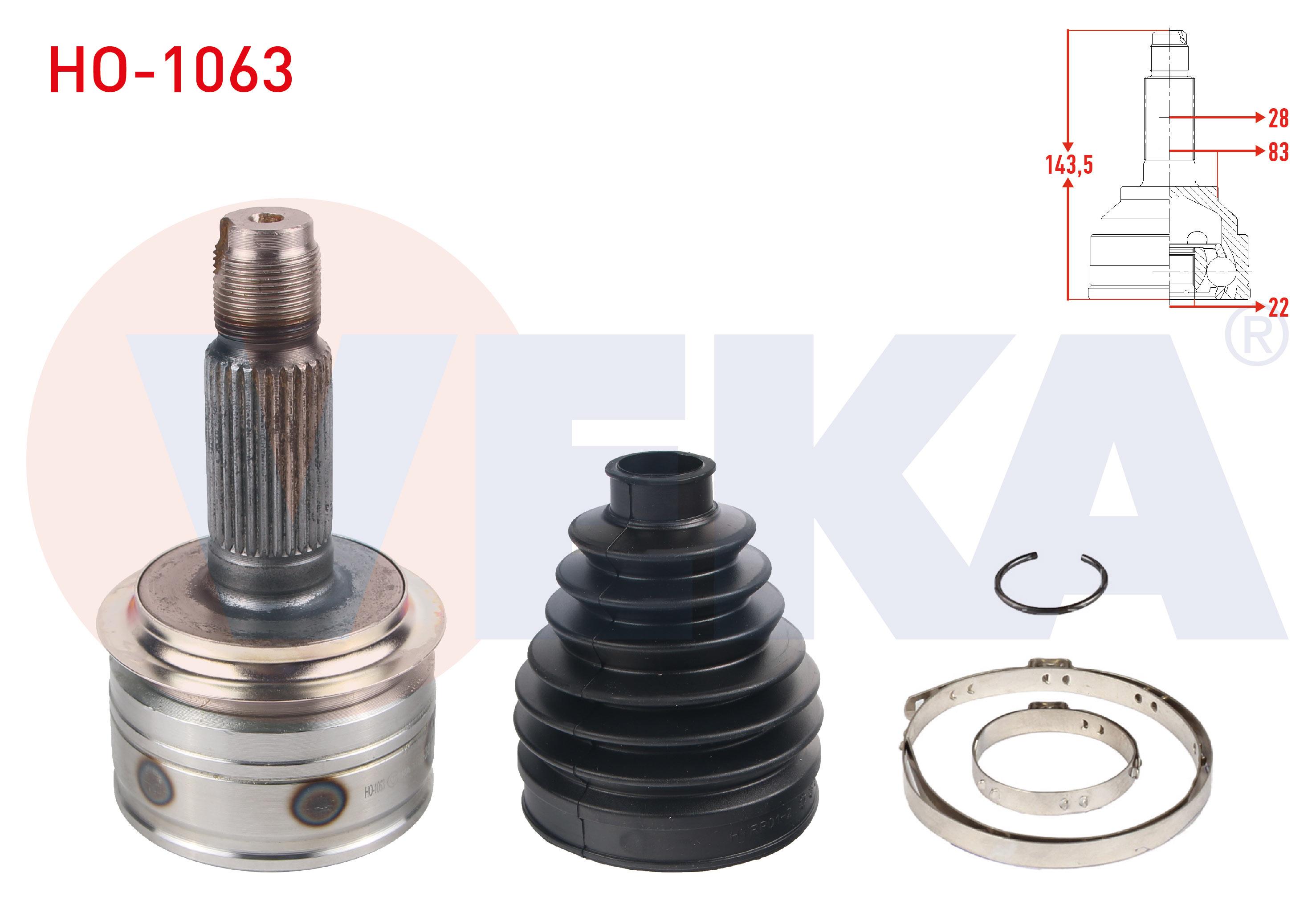 AKS KAFASI SOL-SAG ON DIS 28X22X83 UZUNLUK 143,5mm HONDA CIVIC X (FC) 1.6i A/T 2016-