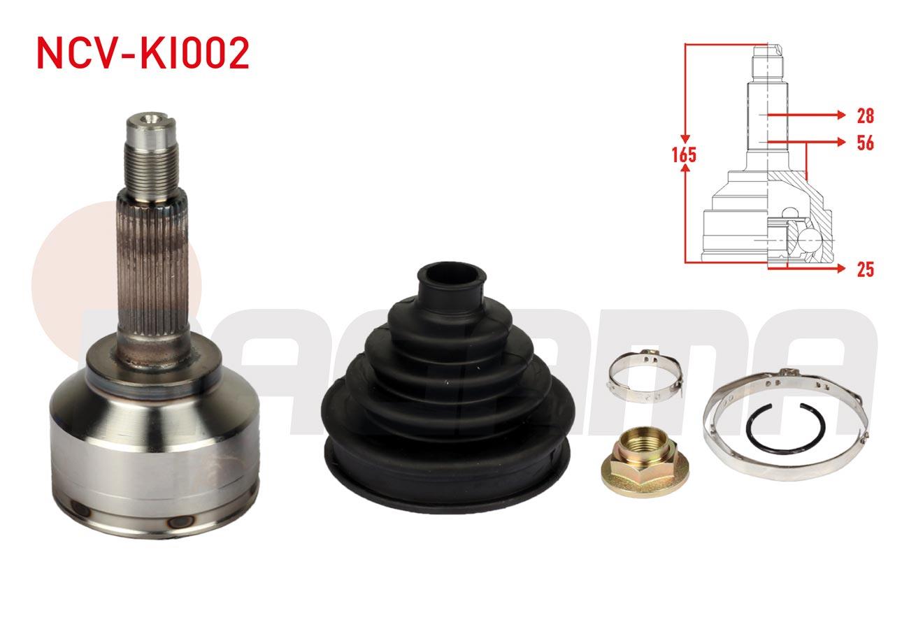 AKS KAFASI SOL-SAG ON DIS 28X25X56 UZUNLUK 165mm KIA SORENTO I (JC) 2.5 CRDI 2002-2009