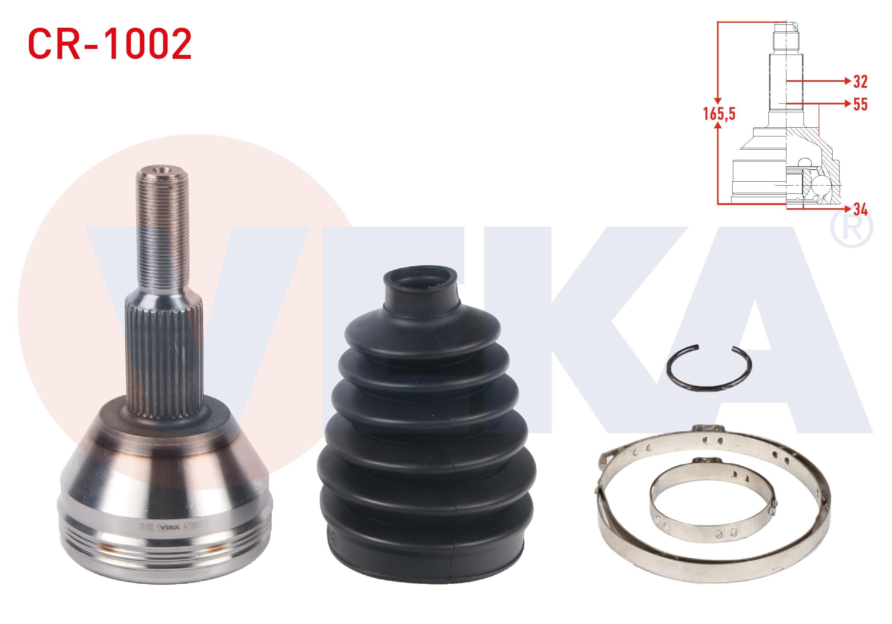 AKS KAFASI SOL-SAG ON DIS 32X34X55 UZUNLUK 165,5mm CHRYSLER GRAND VOYAGER 2.8 CRD 2008-
