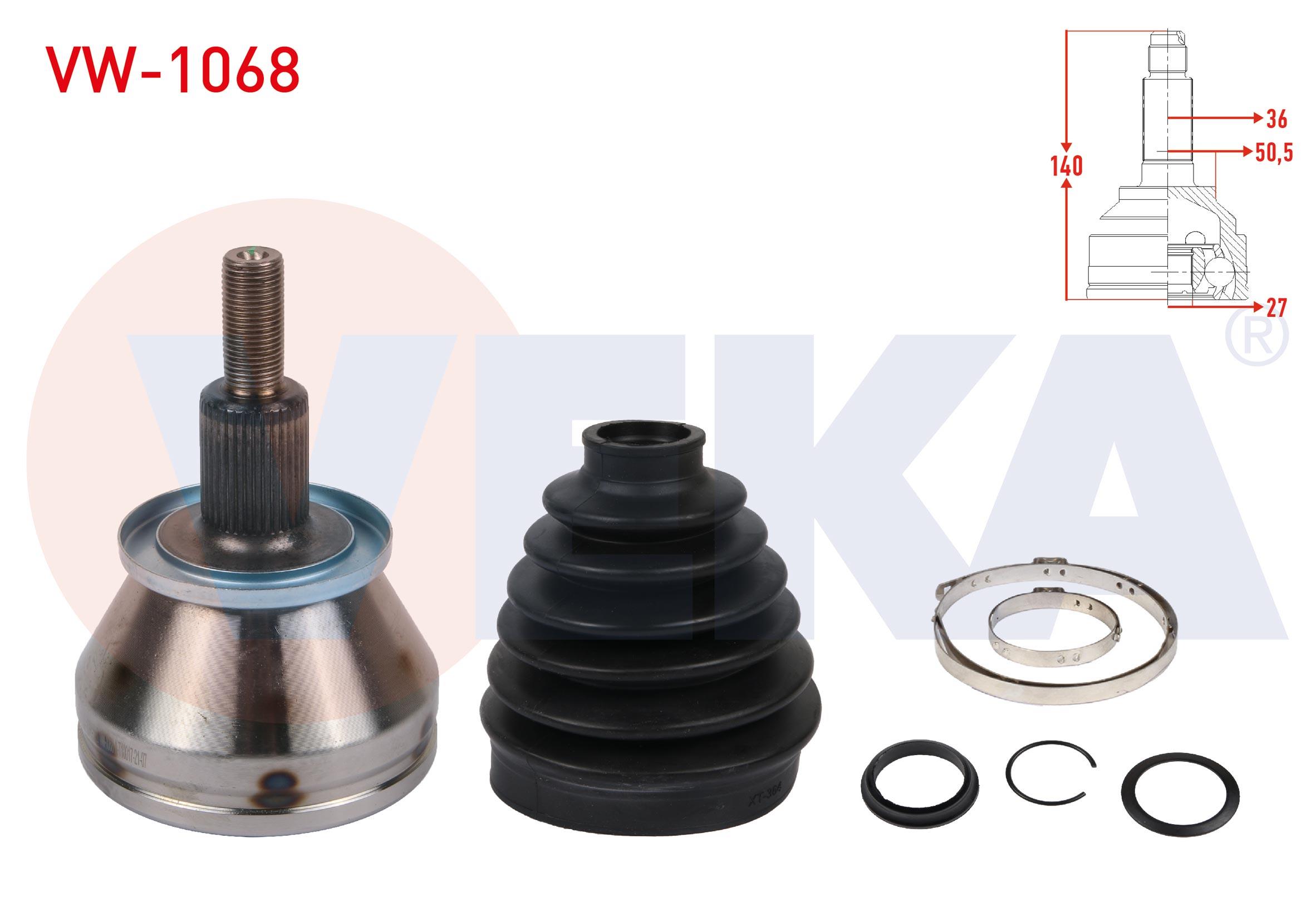 AKS KAFASI SOL-SAG ON DIS 36X27X50,5 UZUNLUK 140mm POLO 1.2 TSI-1.4 TDI-1.6 TDI 09-/FABIA 1.4 TSI 10-14/RAPID 1.0 TSI-1.6 TDI/IBIZA 1.9 TDI 02-09/IBIZA 1.0 TSI-1.4 TDI 15-17/TOLEDO 1.4 TDI-1.6 TDI 12-