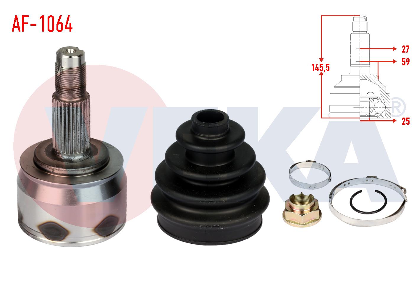 AKS KAFASI SOL-SAG ON DIS ALFA ROMEO GIULIETTA (940) 1.4 TB 27X25X59 UZUNLUK 145,5mm 2010-