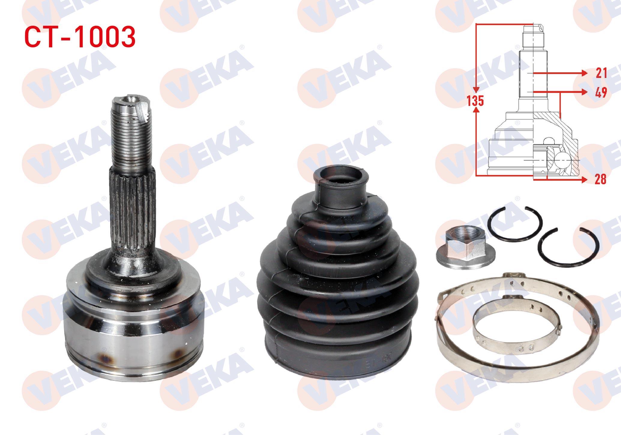 AKS KAFASI SOL-SAG ON DIS CITROEN C3 II 1.4 HDI 21X28X49 UZUNLUK 135mm 2009-2016