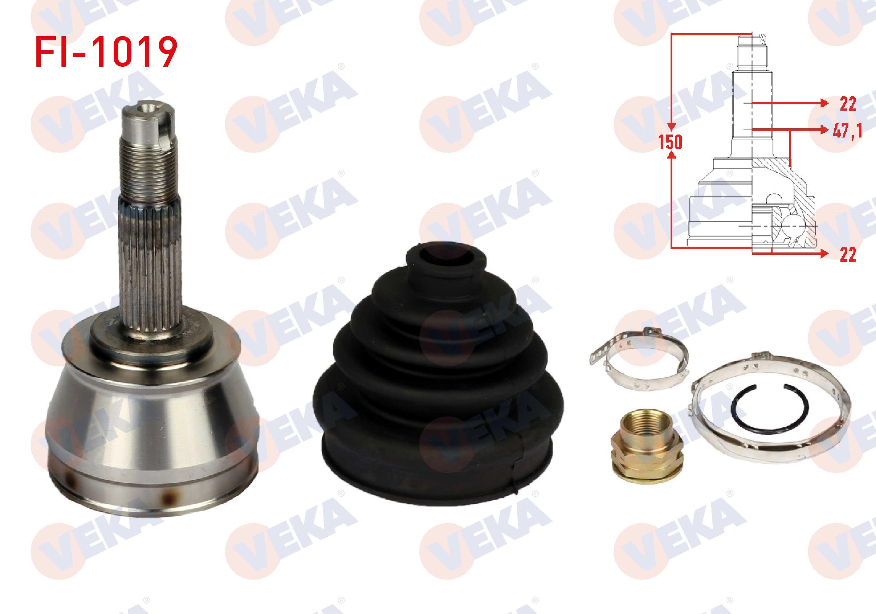 AKS KAFASI SOL-SAG ON DIS FIAT ALBEA 1.2i 22X22X47 UZUNLUK 150 mm 2003-2007