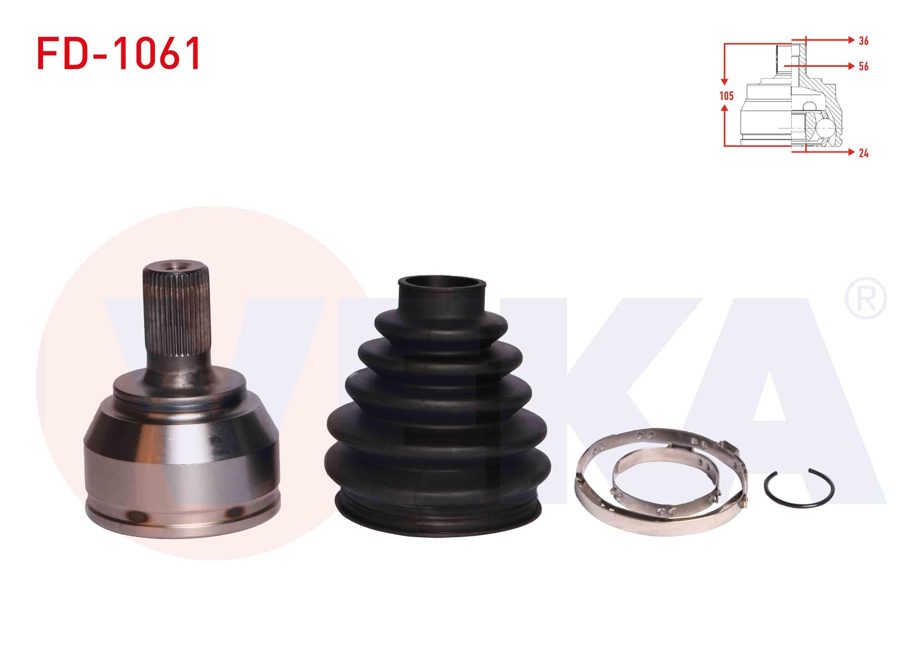 AKS KAFASI SOL-SAG ON DIS FORD FOCUS II (DA) 1.6i 36X24X56 UZUNLUK 105 mm 2004-2011