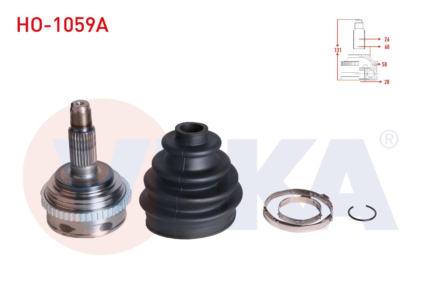 AKS KAFASI SOL-SAG ON DIS HONDA CIVIC VII 1.4i ABSLI 50 DIS 26X28X60 UZUNLUK 131 mm 2000-2006