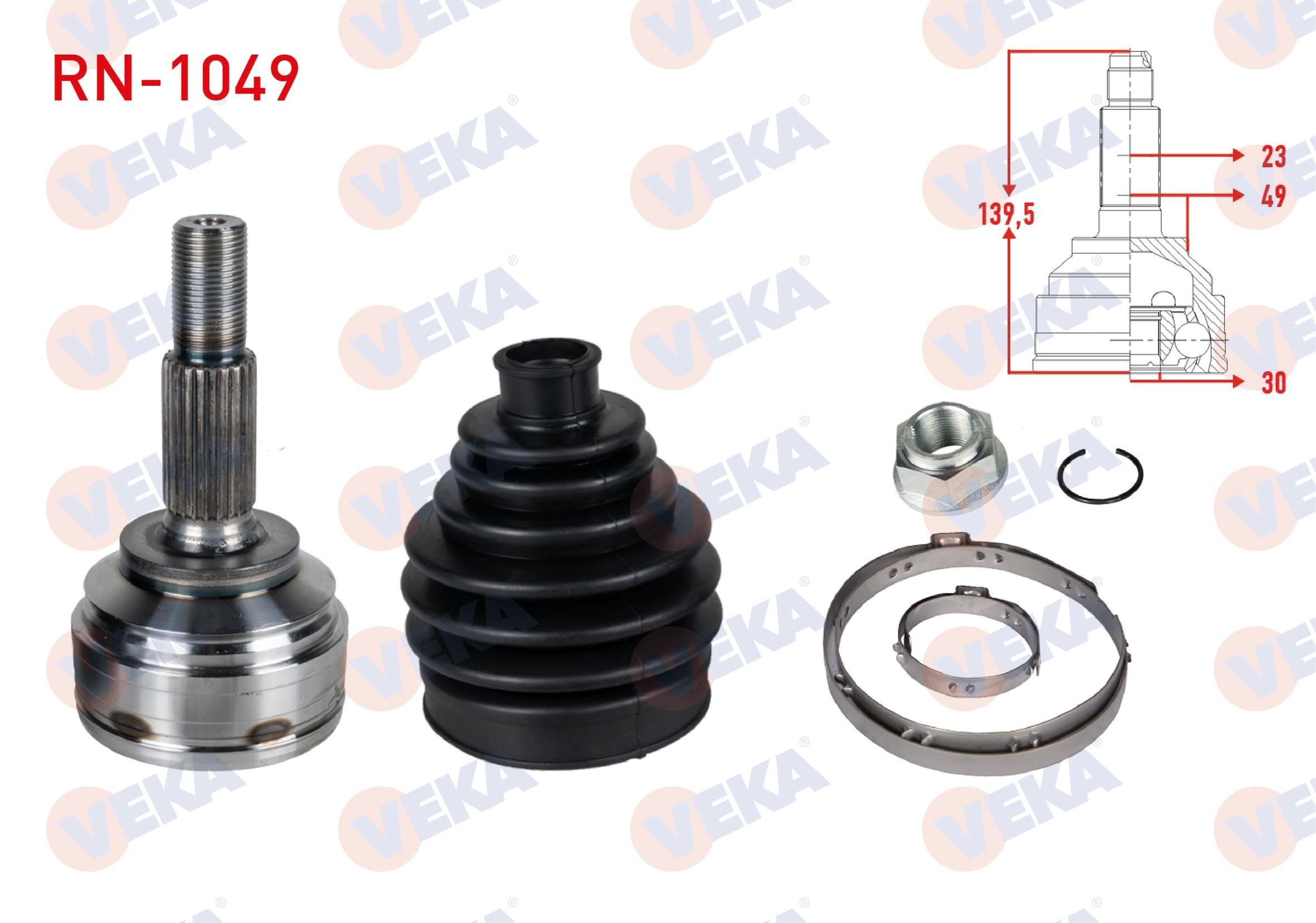 AKS KAFASI SOL-SAG ON DIS RENAULT CLIO IV 1.5 DCI M-T 23X30X49 UZUNLUK 139,50mm 2012-
