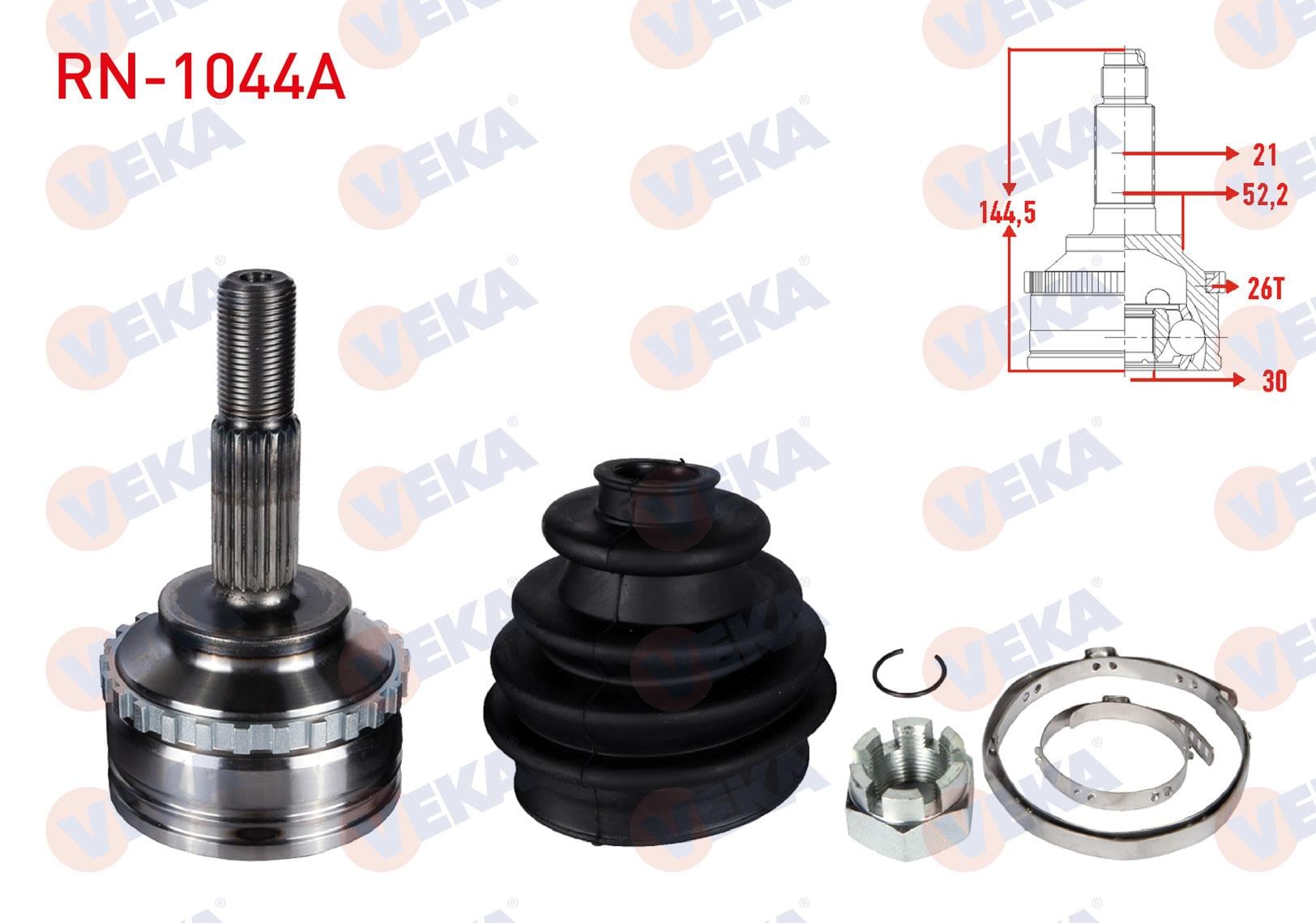 AKS KAFASI SOL-SAG ON DIS RENAULT KANGOO (KC0/1) 1.5 DCI ABSLI 26 DIS 21X30X52,2 UZUNLUK 144,5mm 1998-2008