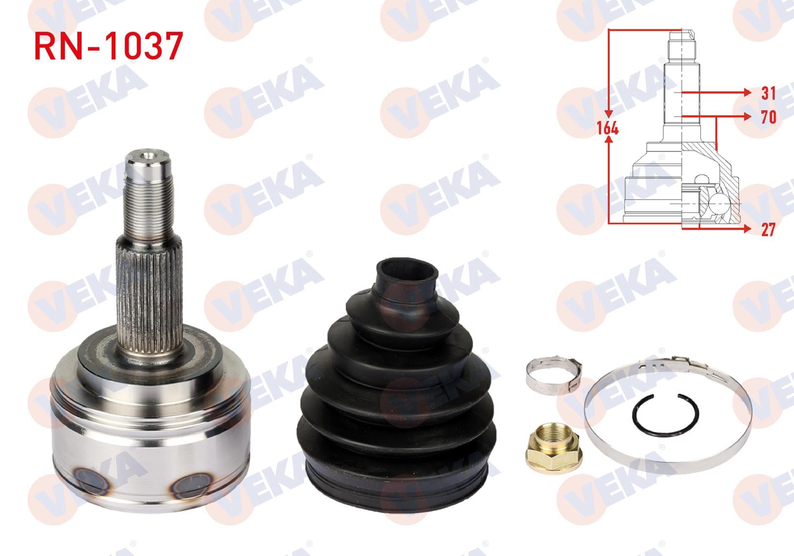 AKS KAFASI SOL-SAG ON DIS RENAULT MASTER III (FV) 2.3 DCI  31X27X70 UZUNLUK 164 mm 2010-