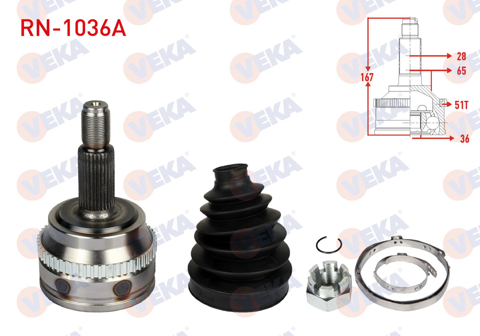 AKS KAFASI SOL-SAG ON DIS RENAULT MASTER II (FD) 2.5 DCI ABSLI 51 DIS 28X36X65 UZUNLUK 167 mm 1998-2010