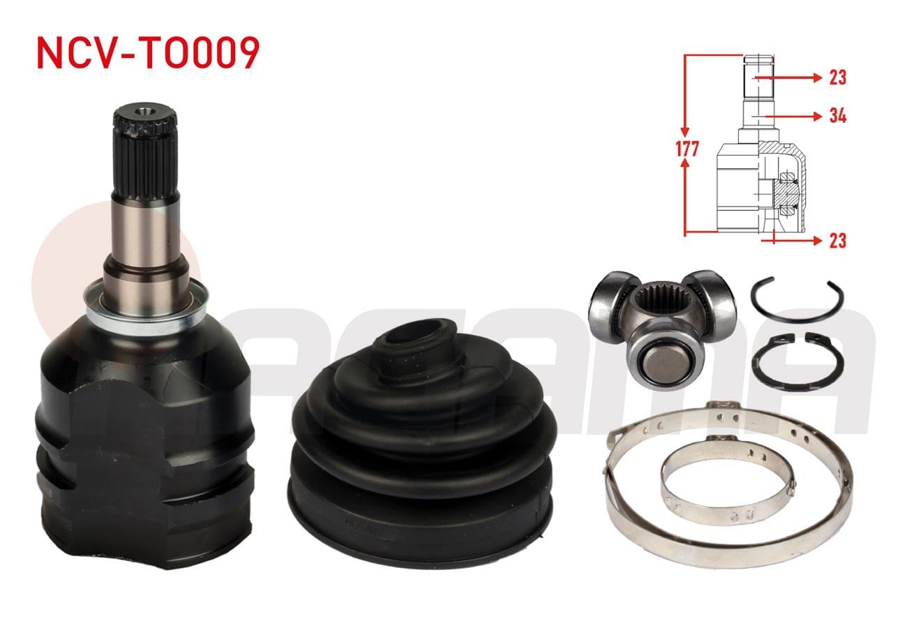 AKS KAFASI SOL-SAG ON IC 23X23X34 UZUNLUK 177mm TOYOTA COROLLA (_E10_) 1.3i EE101 - 1.6i AE101 1992-1997