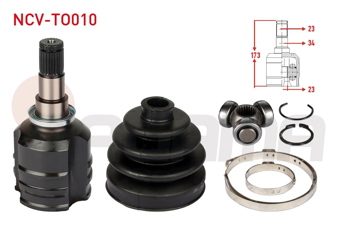 AKS KAFASI SOL-SAG ON IC 23X23X34 UZUNLUK 173mm TOYOTA COROLLA (_E12_) 1.4 VVT-I - 1.6 VVT-I 2002-2007