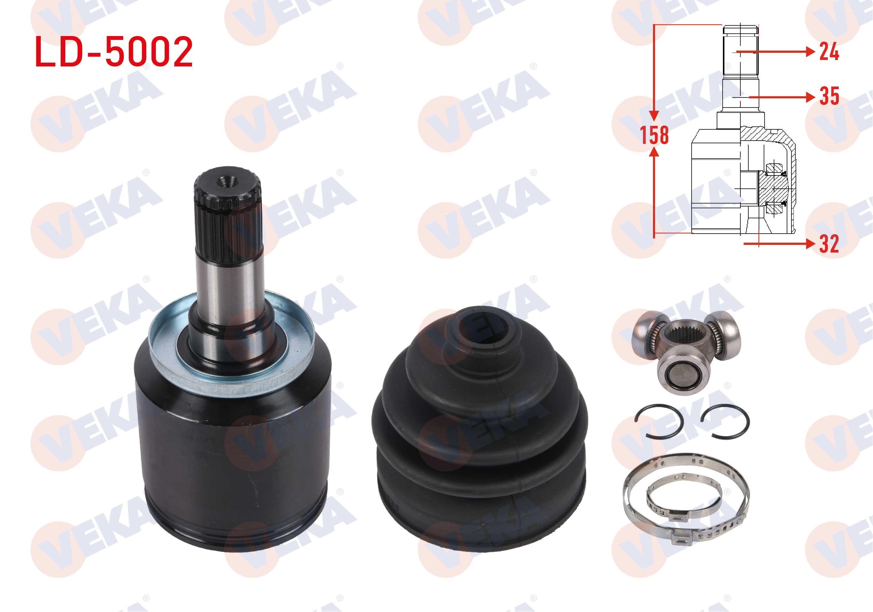 AKS KAFASI SOL-SAG ON IC 24X22X35 UZUNLUK 158mm LADA SAMARA 1500 1986-1994 / VEGA 1.5 - 1.6 2000-