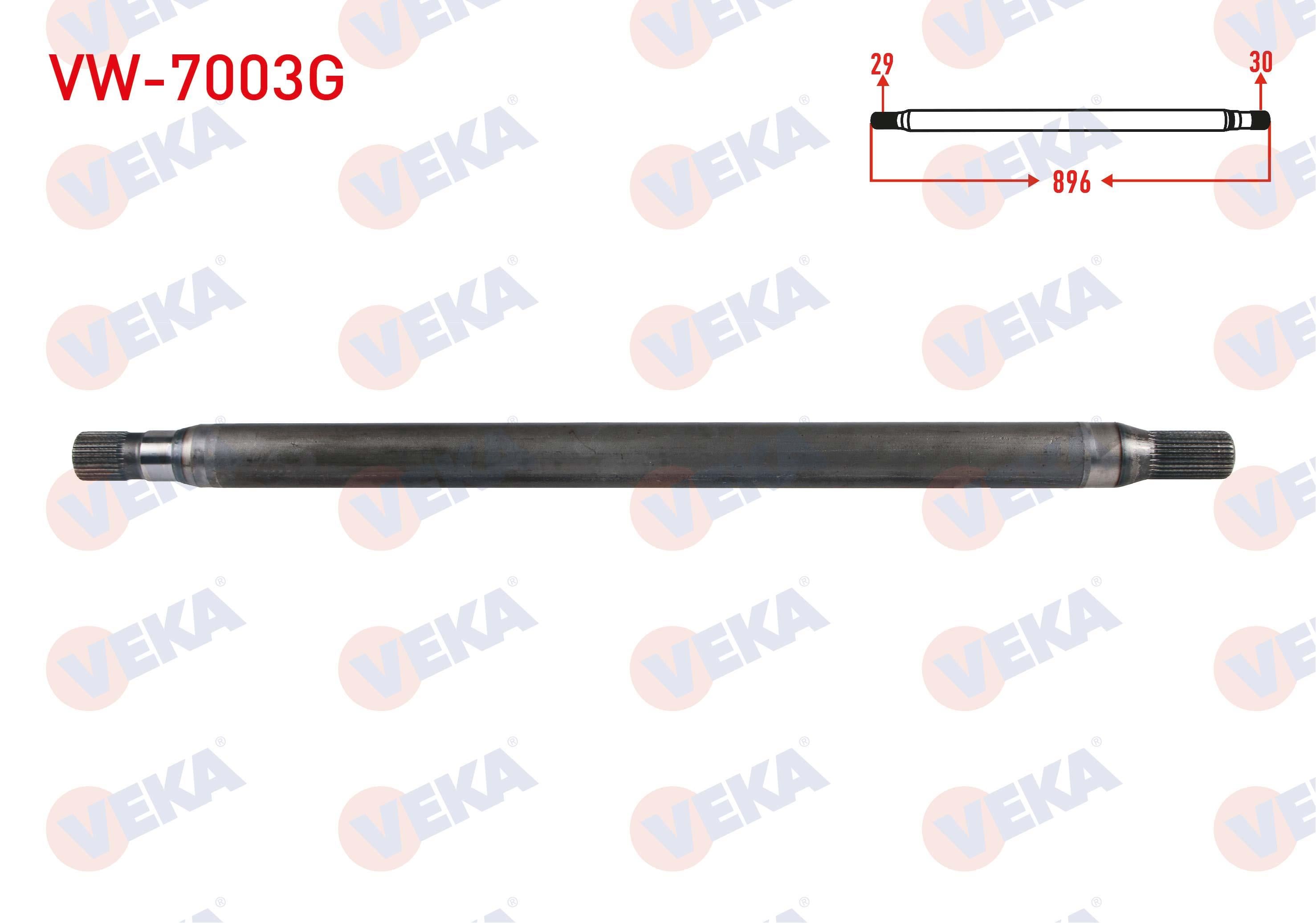 AKS MILI ARKA SAG KALIN GUCLENDIRILMIS 29X30 UZUNLUK 896mm VOLKSWAGEN CRAFTER 30-35 (2E) 2.5 TDI 163 HP 2006-2016