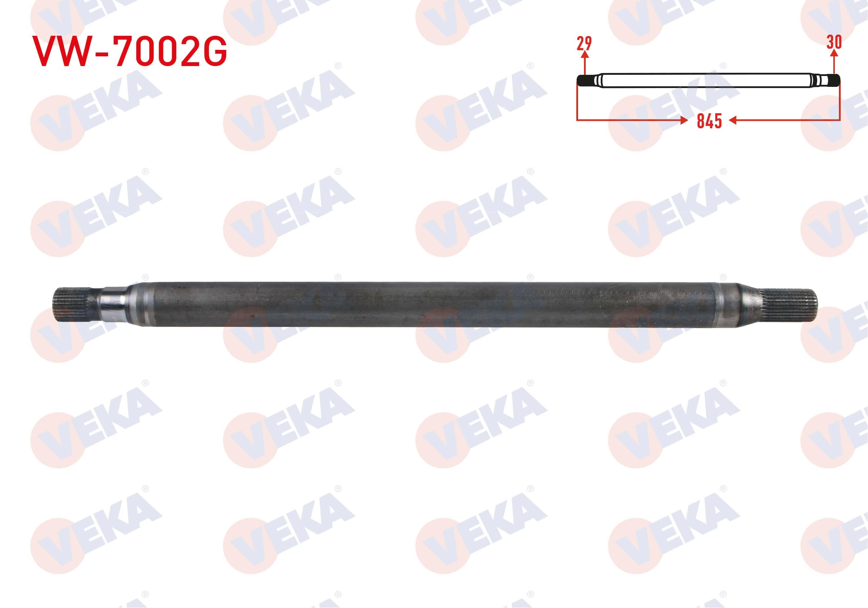 AKS MILI ARKA SOL KALIN GUCLENDIRILMIS 29X30 UZUNLUK 845mm VOLKSWAGEN CRAFTER 30-35 (2E) 2.5 TDI 163 HP 2006-2016