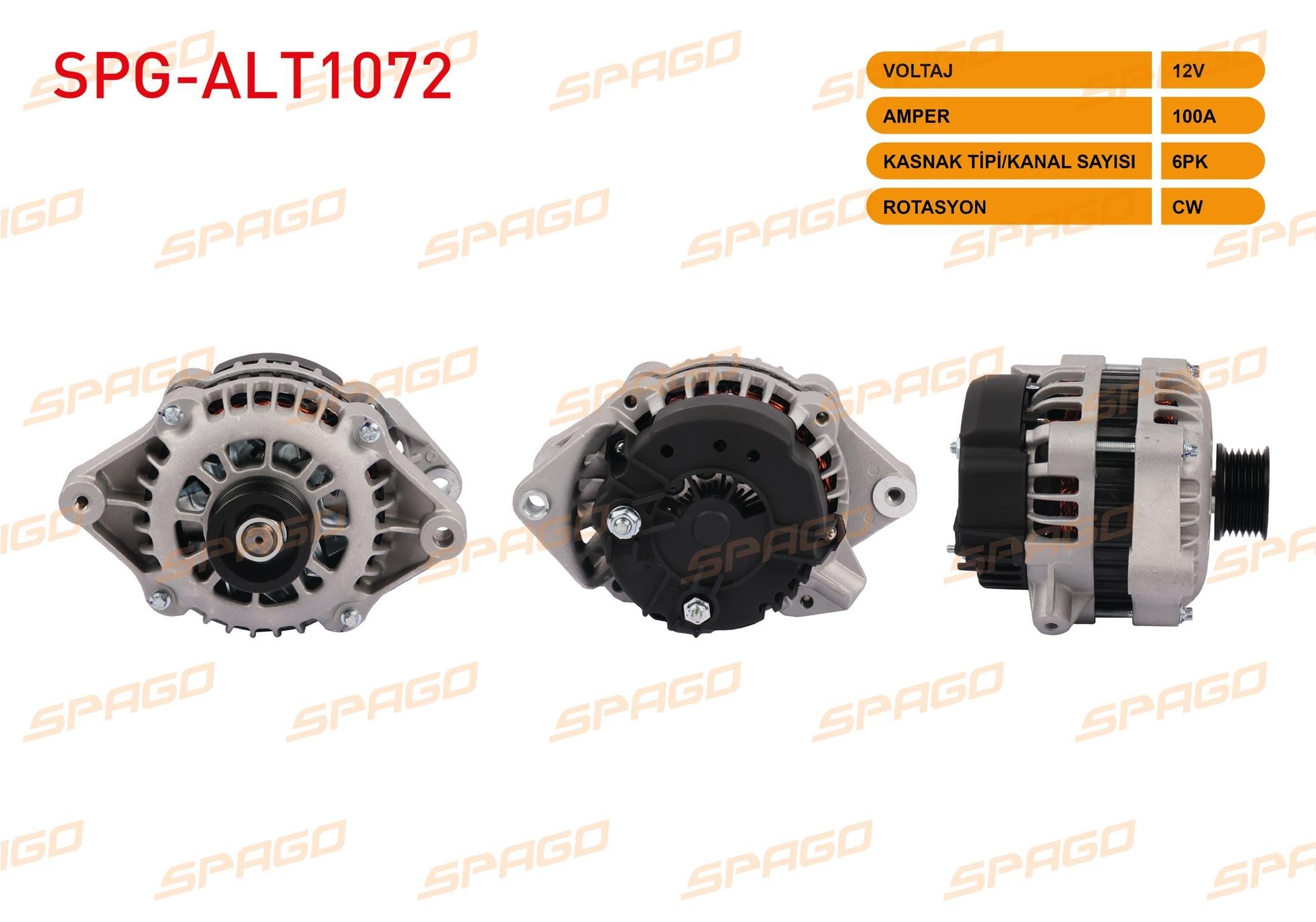 ALTERNATOR 12V/100A 6PK (ALT120) OMEGA B 2.0 94-00 / TIGRA 1.6 94-98 / VECTRA A 1.6 - 2.0 92-95 / VECTRA B 1.6 - 2.0 95-02 / ASTRA F 1.4 - 1.6 92-98