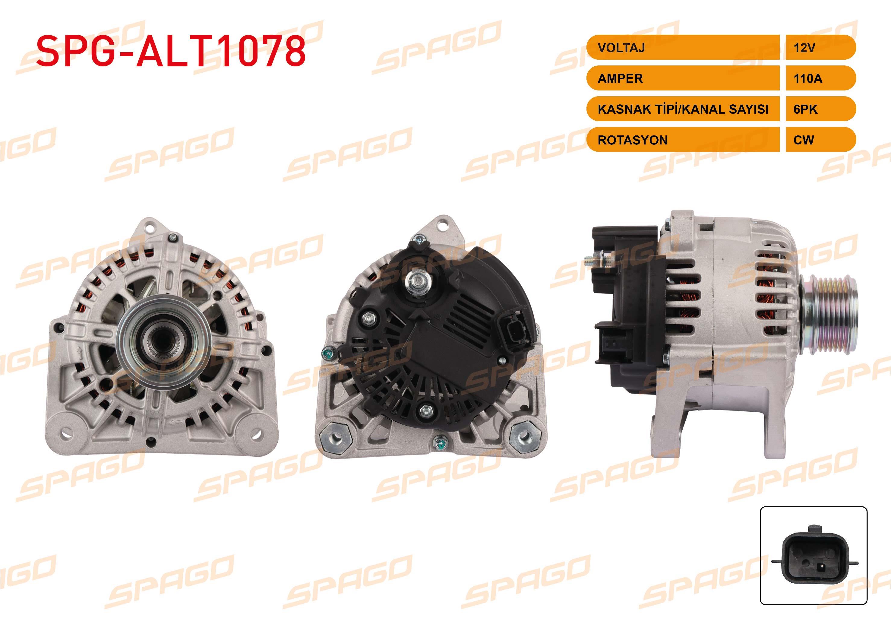ALTERNATOR 12V/110A 6PK MEGANE II 1.5 03-09 / CLIO III 1.4 - 1.5 DCI - 1.6 05-13 / FLUENCE 1.6 10- / TWINGO II 1.5 DCI 07-