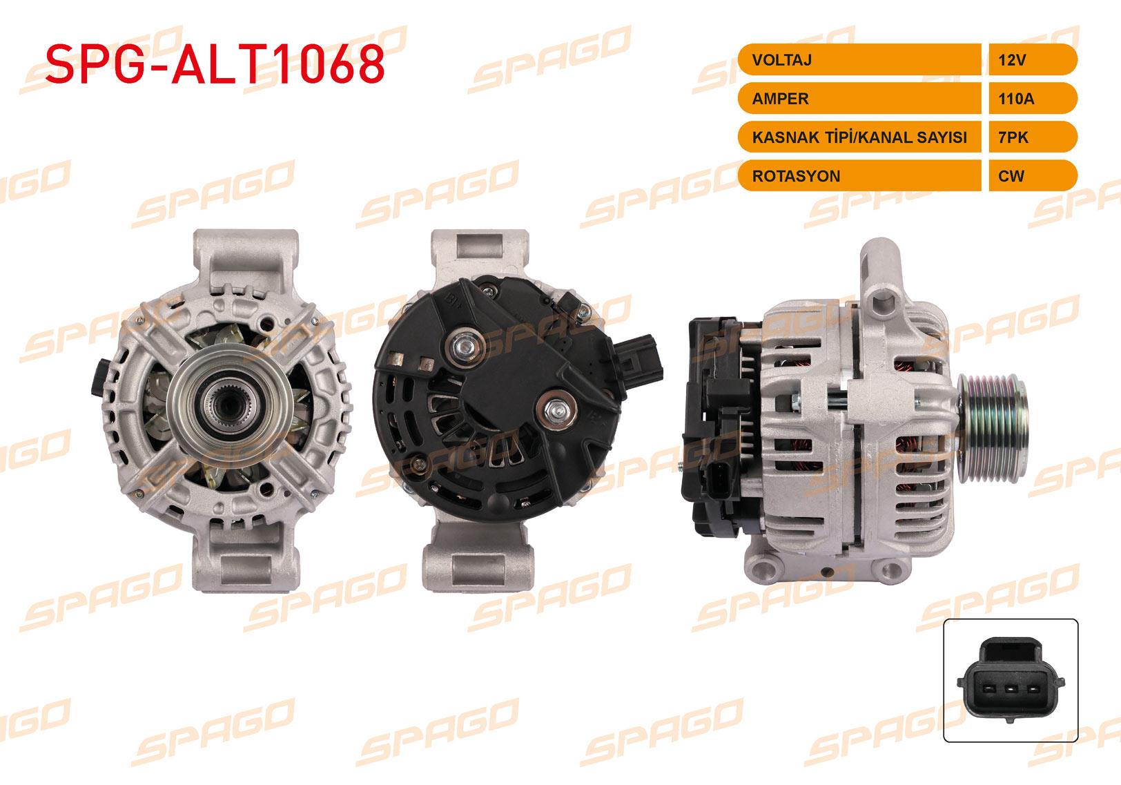 ALTERNATOR 12V/110A 7PK TRANSIT 2.4 00-06