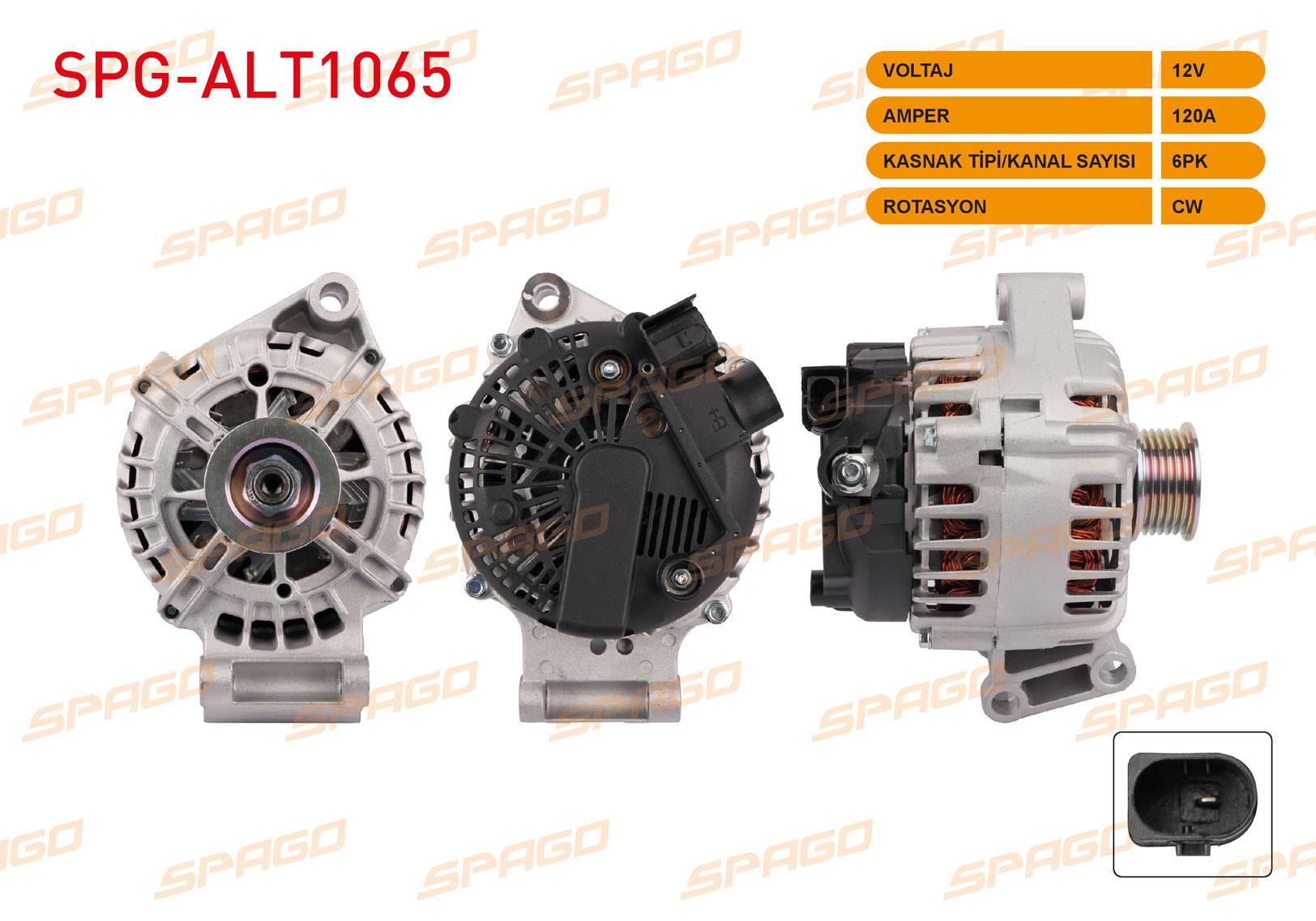 ALTERNATOR 12V/120A 6PK FIESTA VI 1.4 08- / FOCUS III 1.6 TI 11-17 / MONDEO IV 1.6 TI 07-14 / B-MAX 1.4 - 1.6 12-