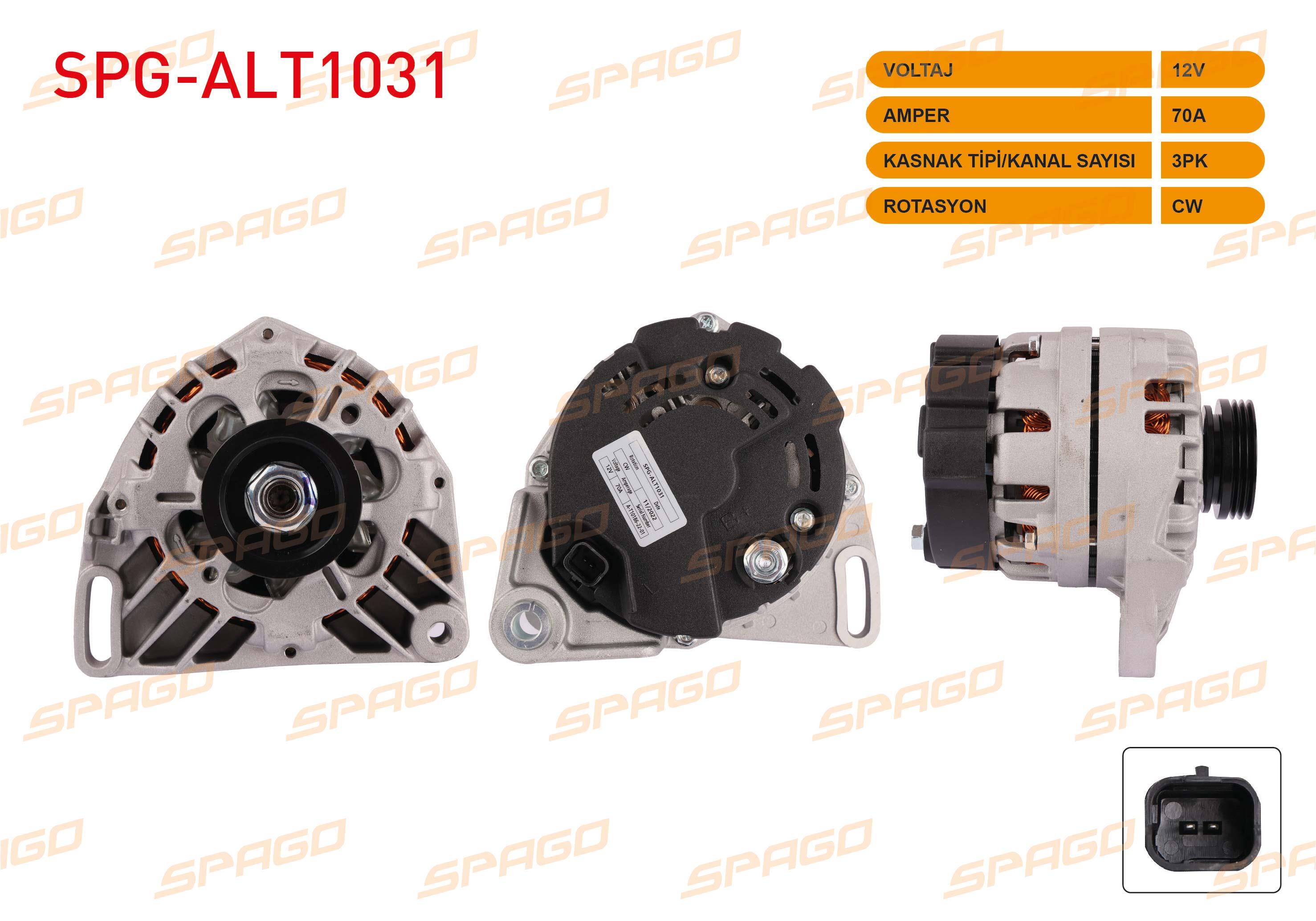 ALTERNATOR 12V/70A 3PK (ALT875) CLIO II 1.2 1998-2005 / THALIA SYMBOL 1.2 2008-2014