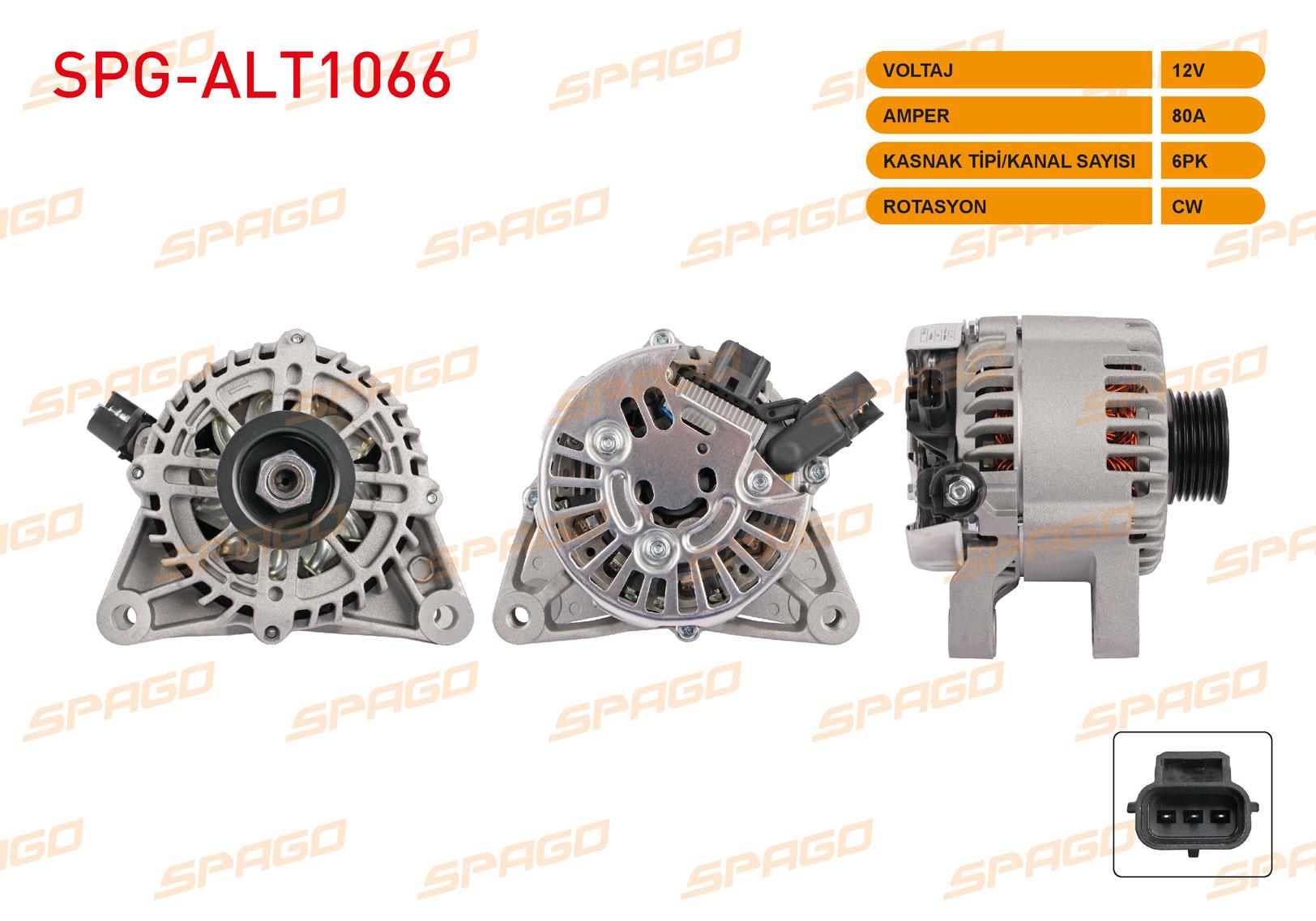 ALTERNATOR 12V/80A 6PK (ALT9854) FIESTA V 1.4 TDCI 01-12
