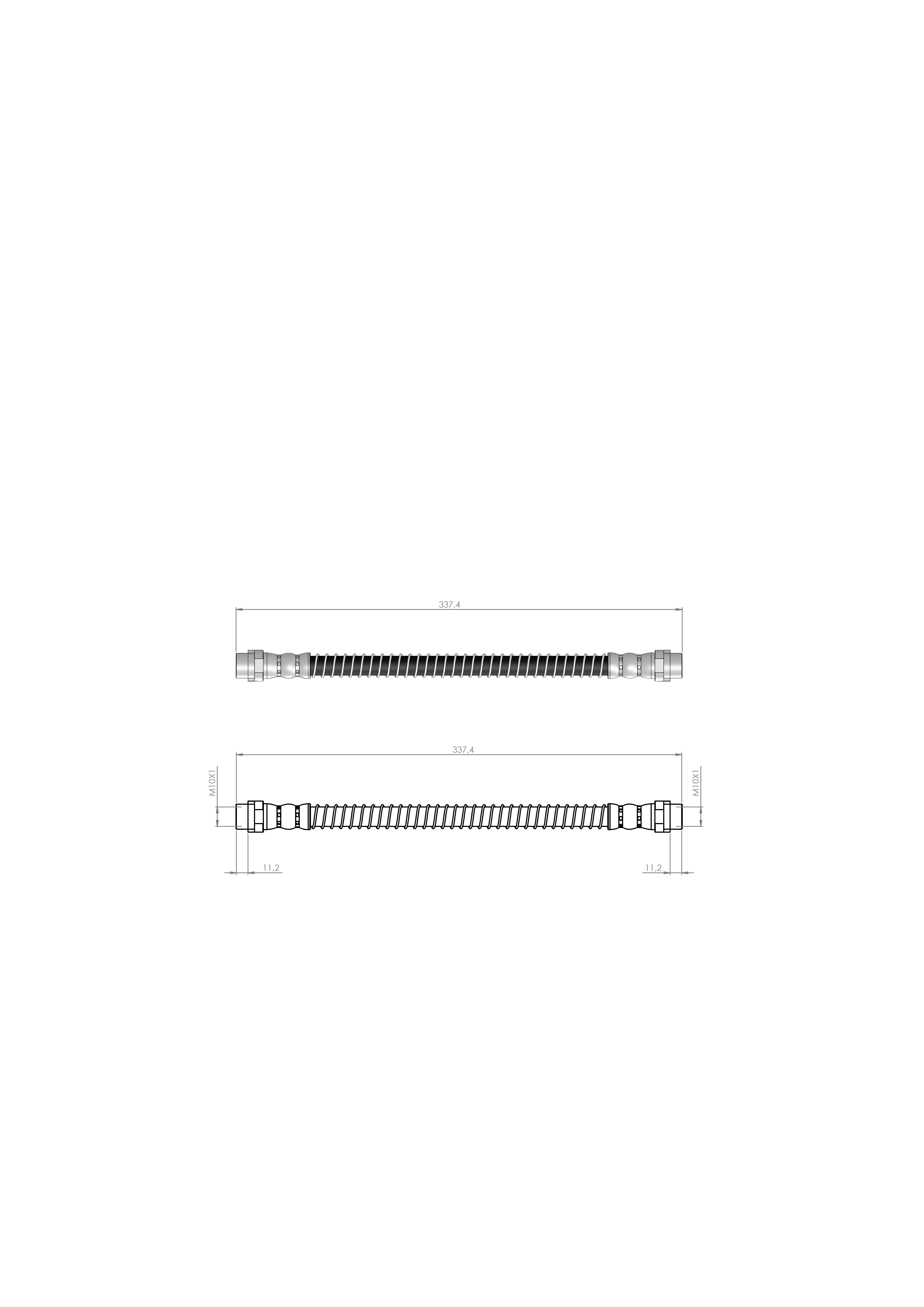 ARKA FREN HORTUMU AMAROK 338 MM 2010> 2H0611775