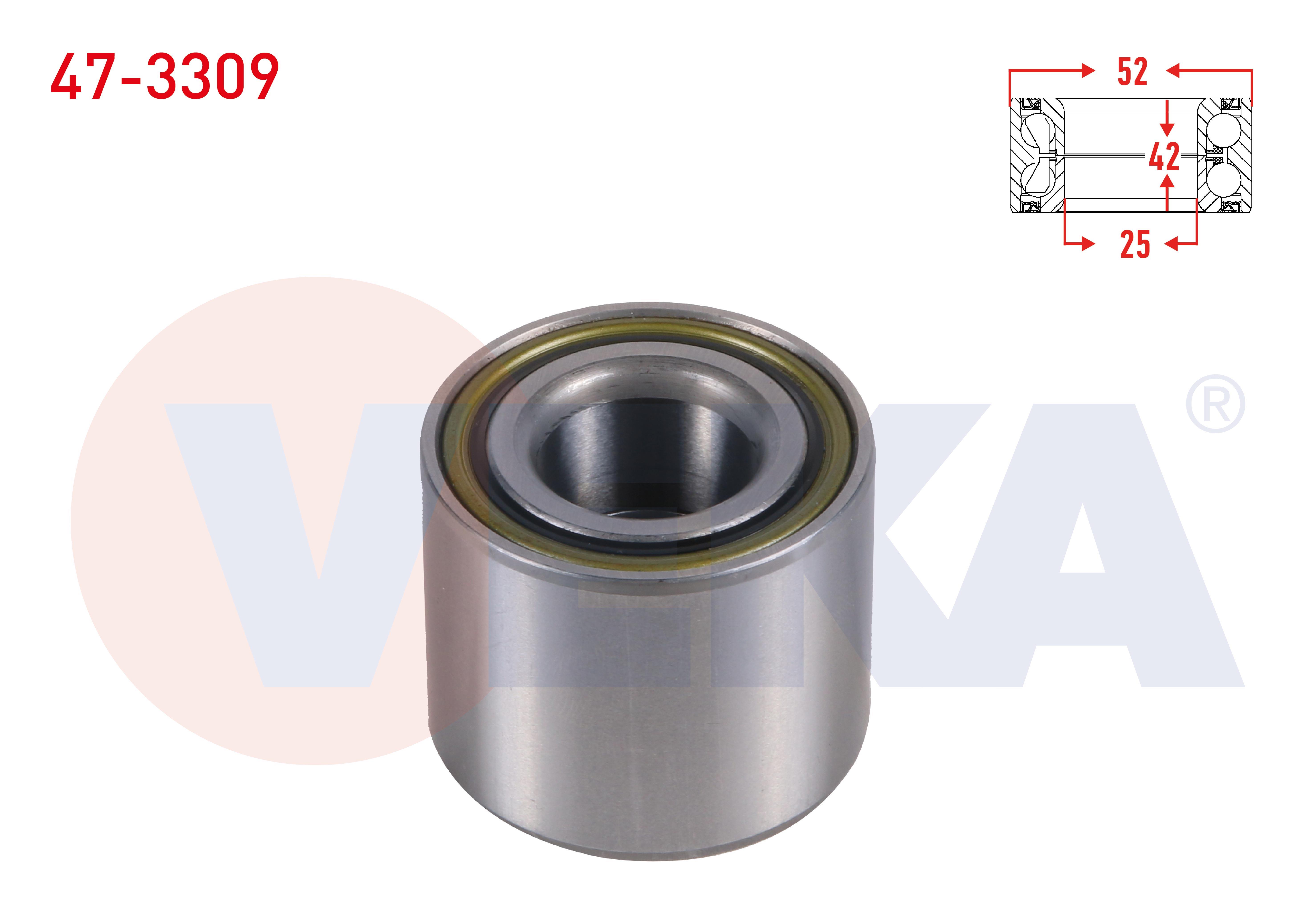 ARKA TEKERLEK RULMANI SOL-SAG 25X52X42 C-ELYSEE 1.6 HDI 2012-/ 301 1.6 HDI 2012-/ 208 1.2- 1.4 HDI-1.6 HDI 2012-/ C3 II 1.4 HDI-1.6 HDI 2009-2016
