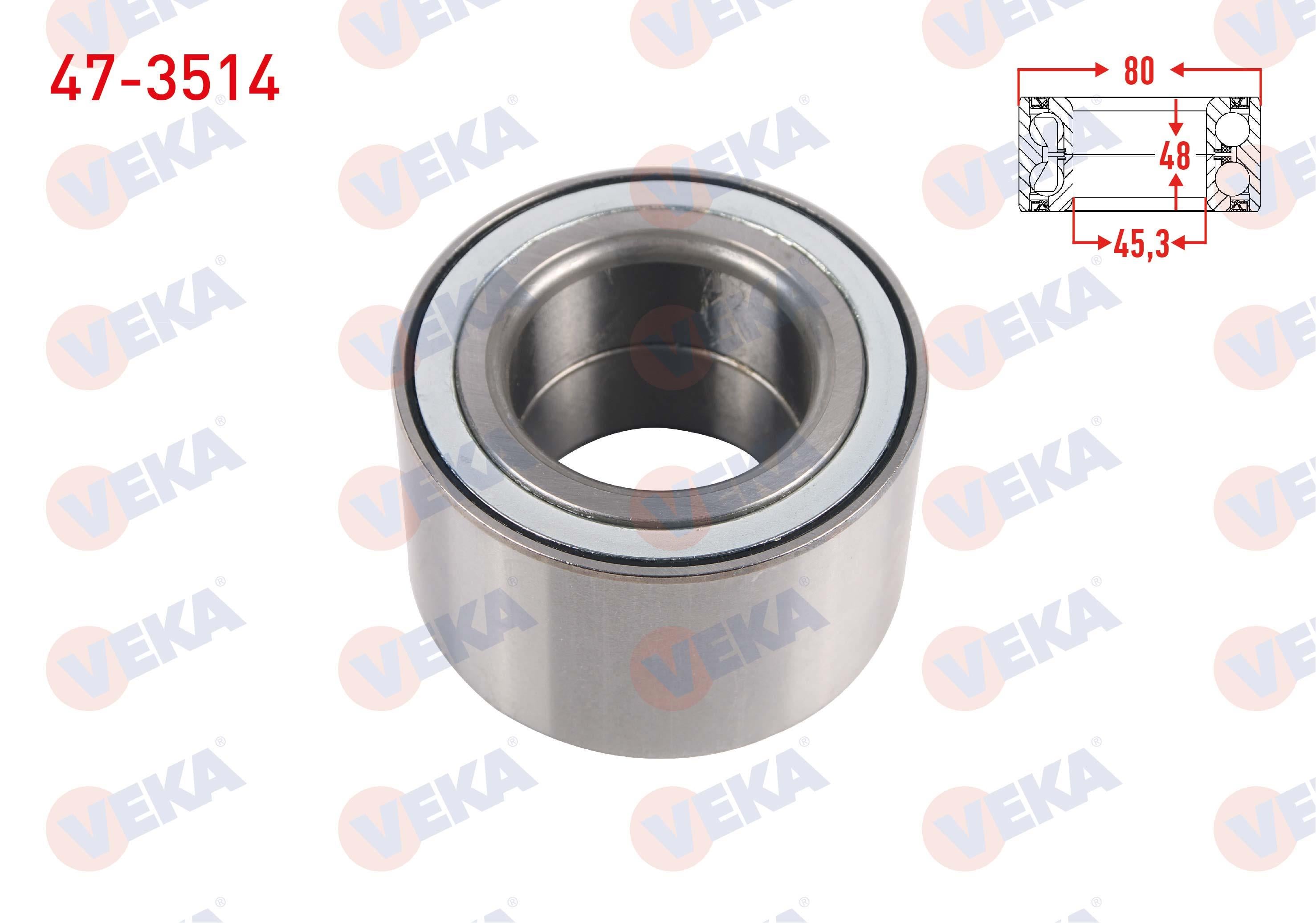 ARKA TEKERLEK RULMANI SOL-SAG 45.3X80X48 RENAULT MASTER II 2.2 DCI - 2.5 DCI - 2.8 DTI 1998-2010 / OPEL MOVANO A 1.9 DTI - 2.5 D - 2.8 DTI - 2.5 DTI 2001-2010 / NISSAN INTERSTAR 2.2 DCI 2002-