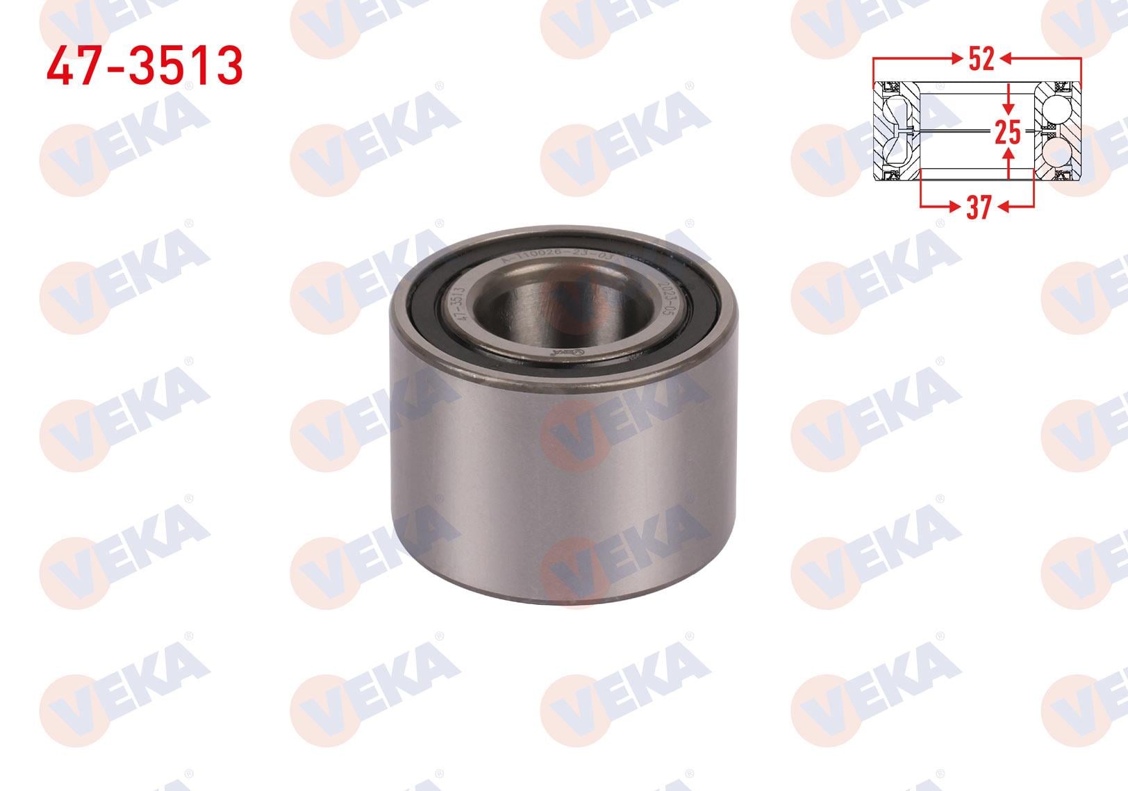 ARKA TEKERLEK RULMANI SOL-SAG RADUZLU 25X52X37 RENAULT R9 1.4 1985-2000/CLIO II 1.5 DCI - 1.4 1998-2005/MEGANE I 1.6i 16v 1996-2003/PEUGEOT 206 1.4 HDI 1998-2006/NISSAN NOTE 1.5 DCI 2006-2013