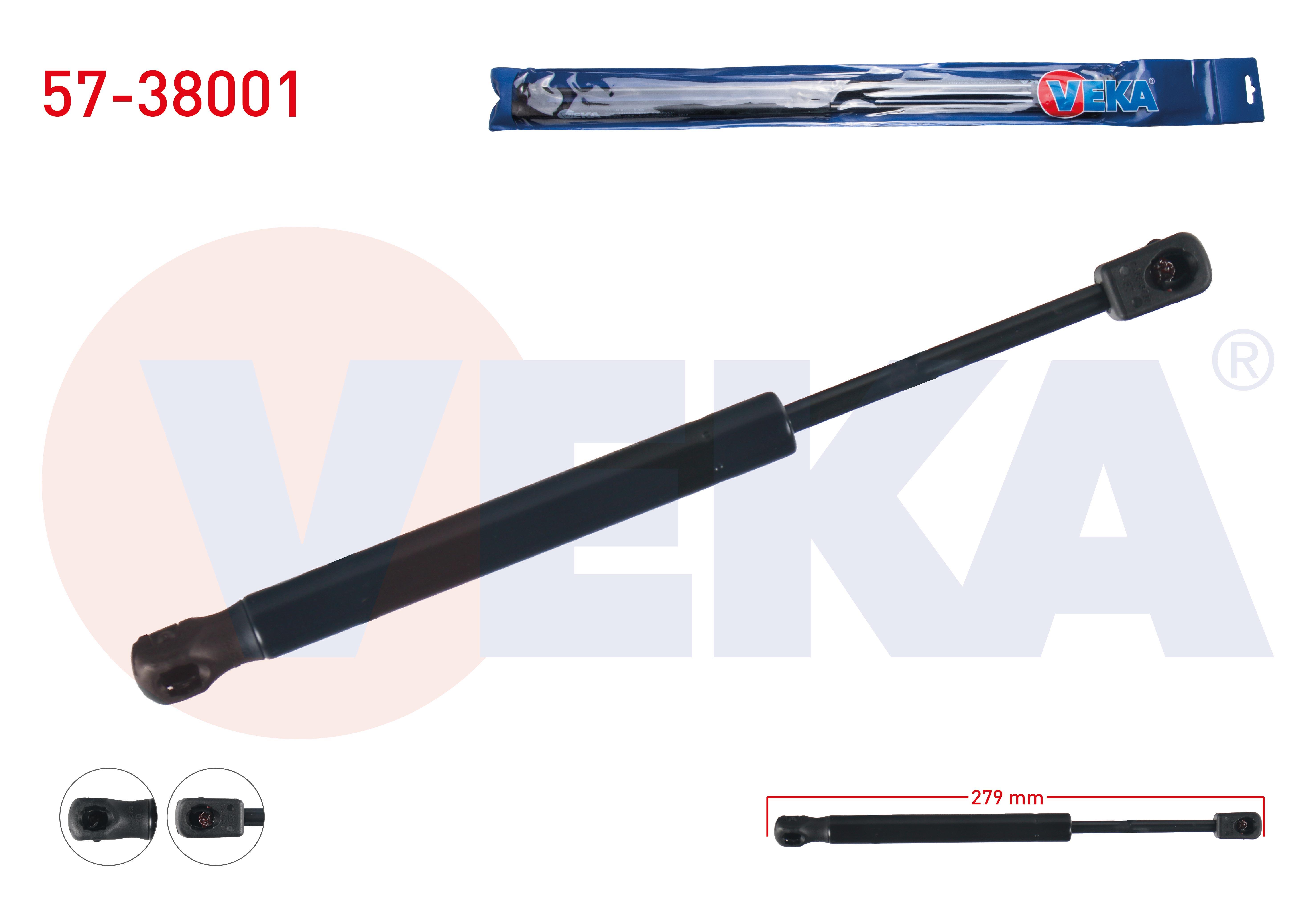 BAGAJ AMORTISORU 279mm/530N VOLKSWAGEN BORA (1J2) 1998-2005 / PASSAT (3B2) 1996-2000 / BORA (1J2) 1998-2005 / SEAT TOLEDO II (1M2) 1999-2006 /