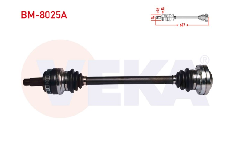 BMW KOMPLE AKS SOL ARKA  3 SERISI (E90) 320 D ABSLI 48 DIS UZUNLUK 607 mm 2005-2011 304477