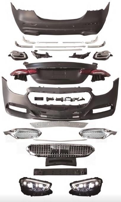 BODY KİT W213 [2016-19 DONUSUM=> 2020-...] 0-0-ÇıKıŞ, PANJ-LU, EGZ.UÇLU, BAGAJ KAPAĞı, FAR/STOP -MAYBACH-