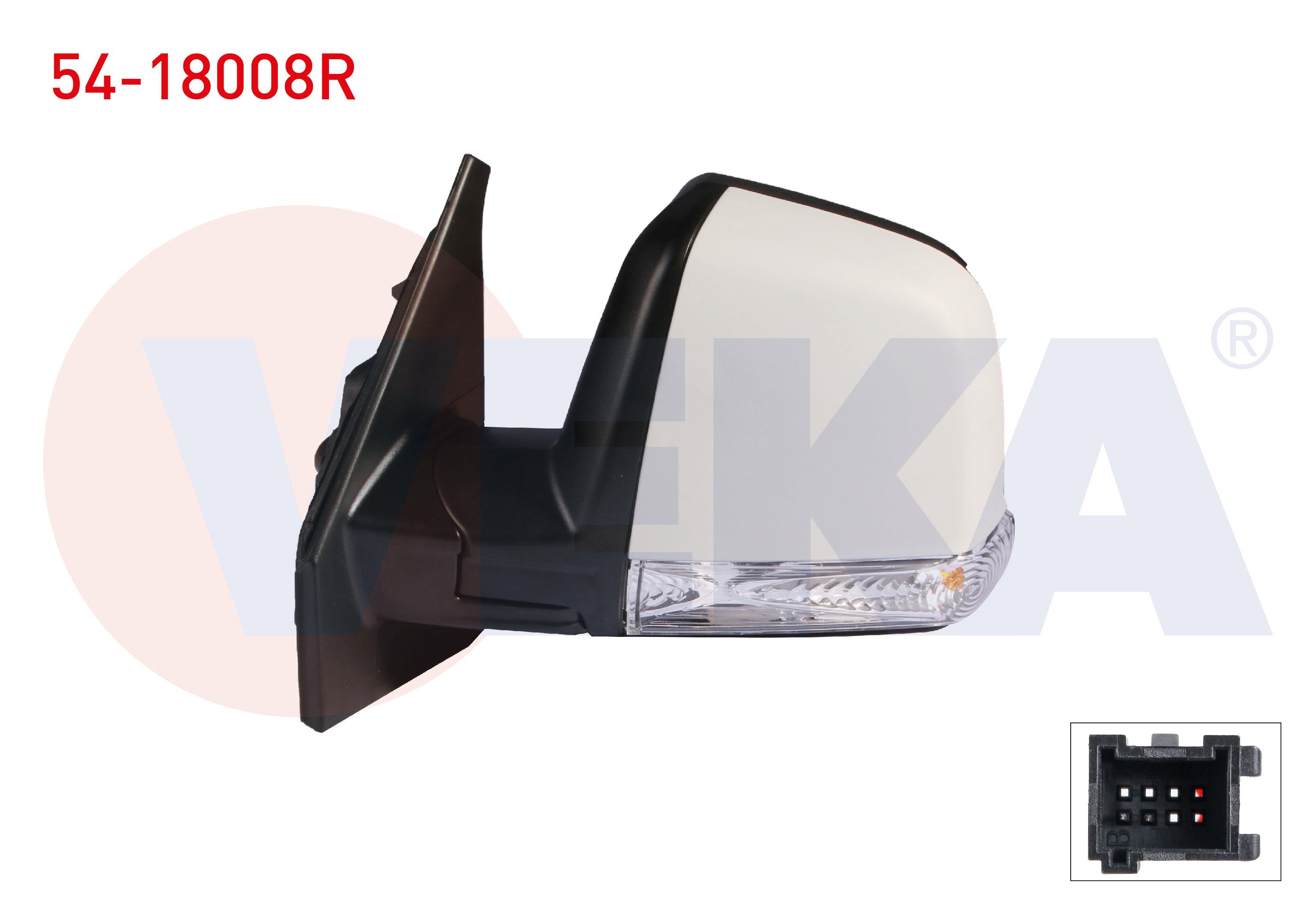DIS DIKIZ AYNASI SAG MEKANIK SINYALLI TEK CAMLI FIAT DOBLO (152,263) 2010- / OPEL COMBO D 2012-
